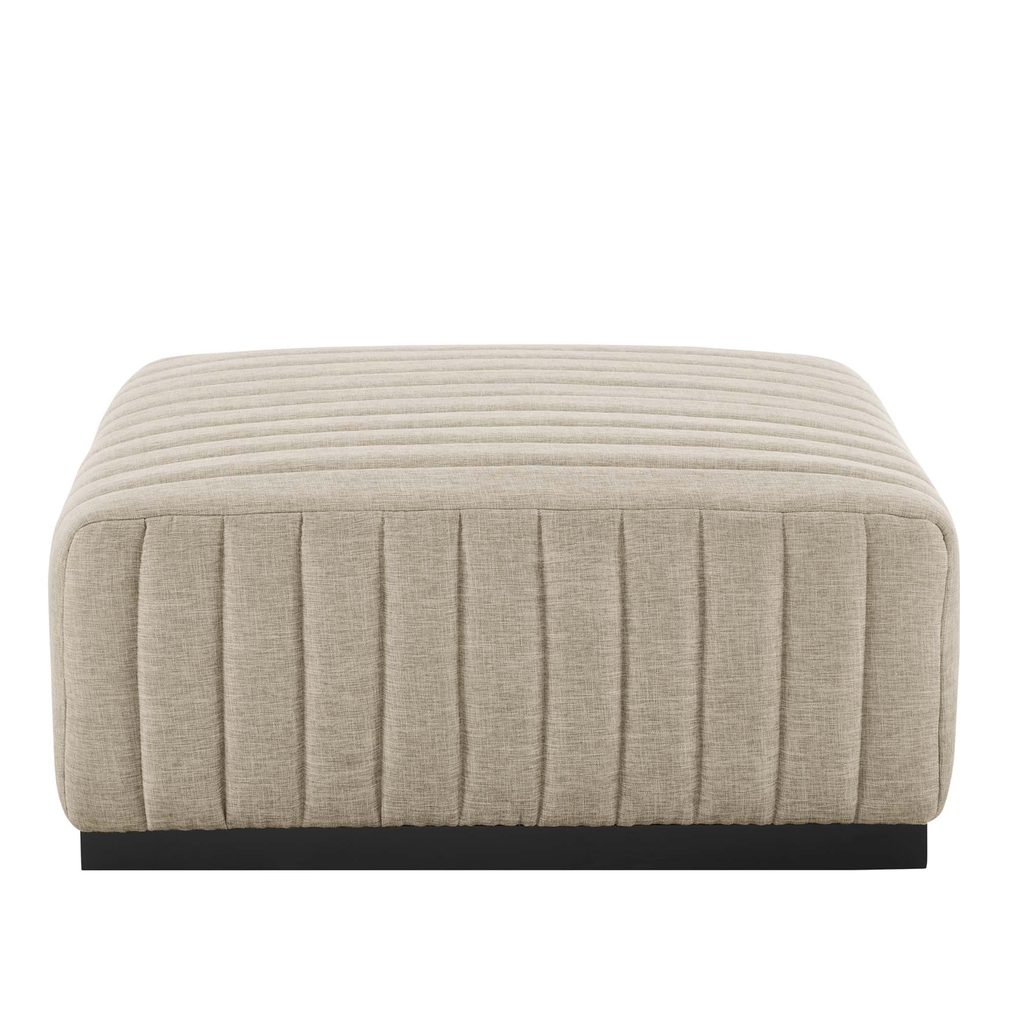 Conjure Channel Tufted Upholstered Fabric Ottoman by Modway - Image 3