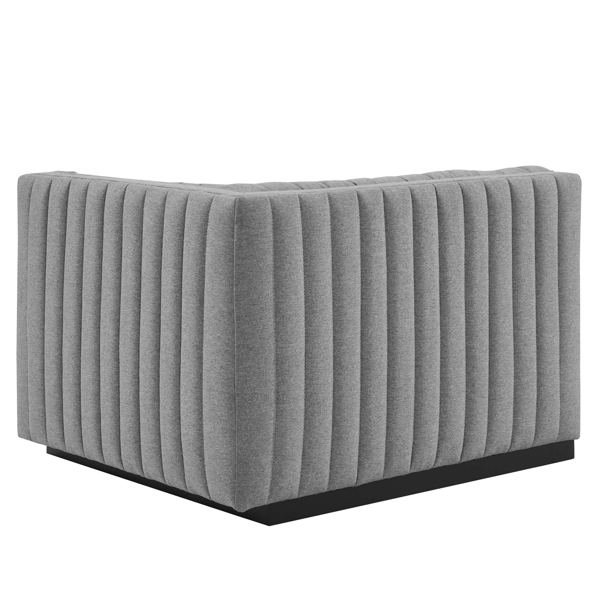 Conjure Channel Tufted Upholstered Fabric Right-Arm Chair - Image 11