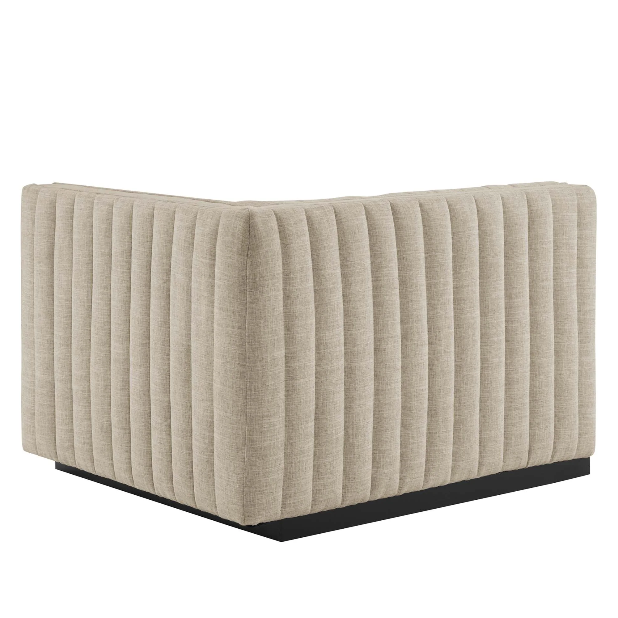 Conjure Channel Tufted Upholstered Fabric Right-Arm Chair - Image 4