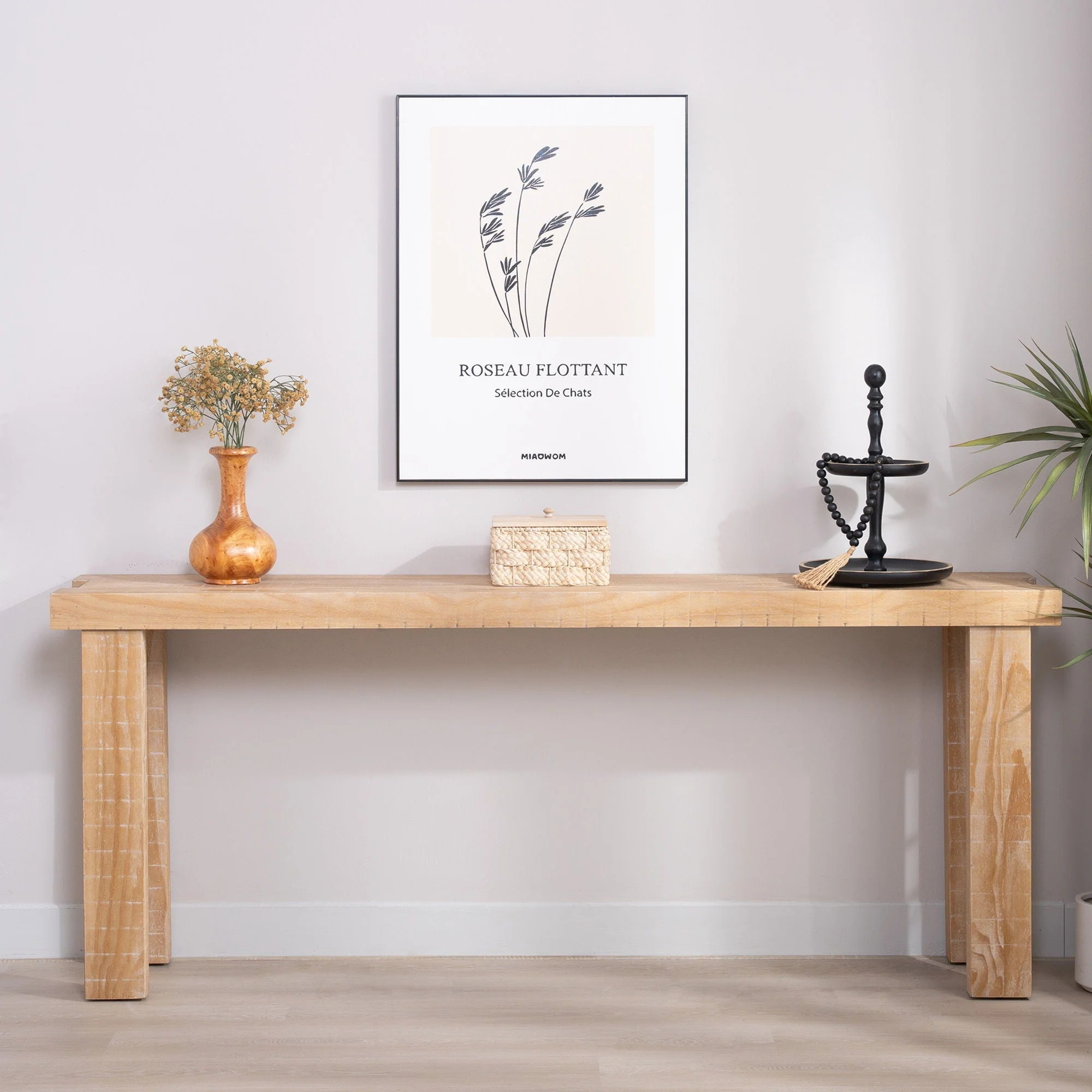 Console Table, Entryway Table With Design, Long Narrow Sofa Table For Living Room - Multi - Image 3
