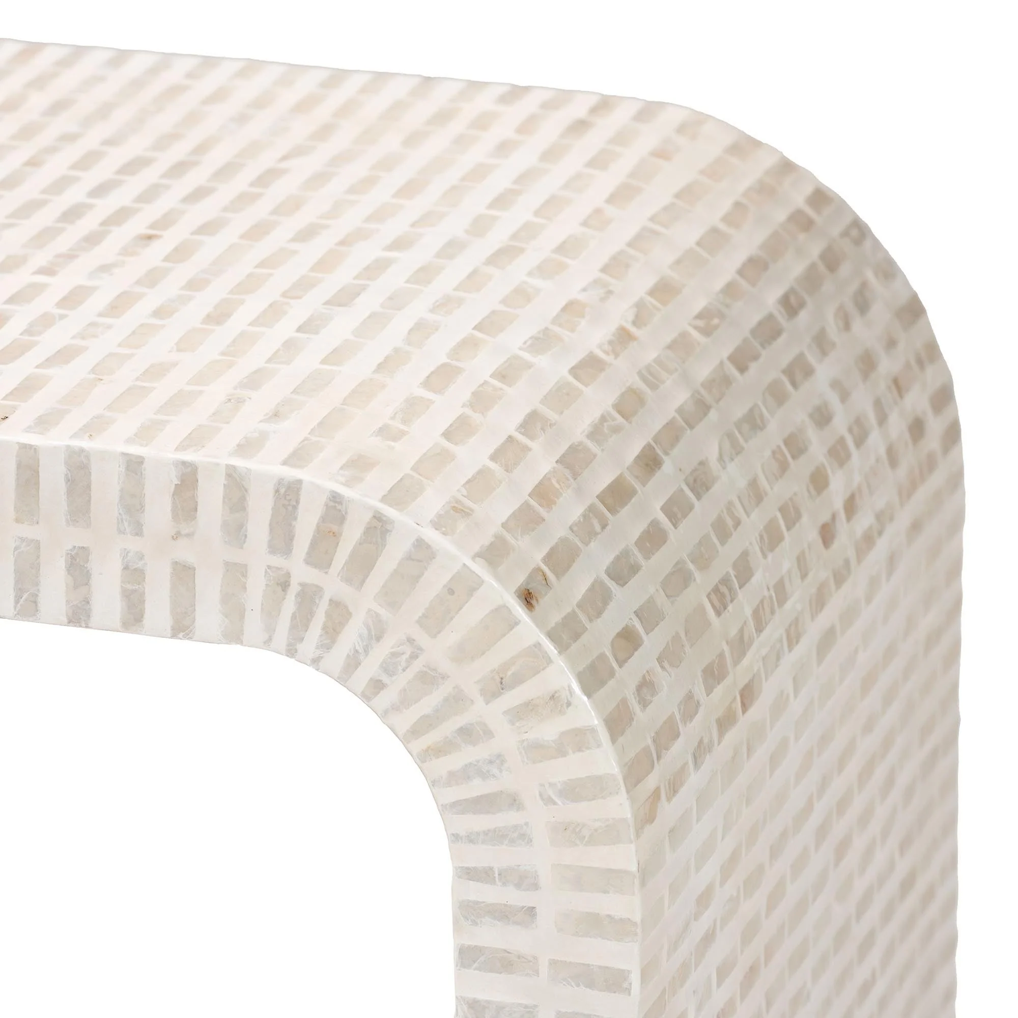 Console Table with Capiz Shell Mosaic Pattern - Image 2