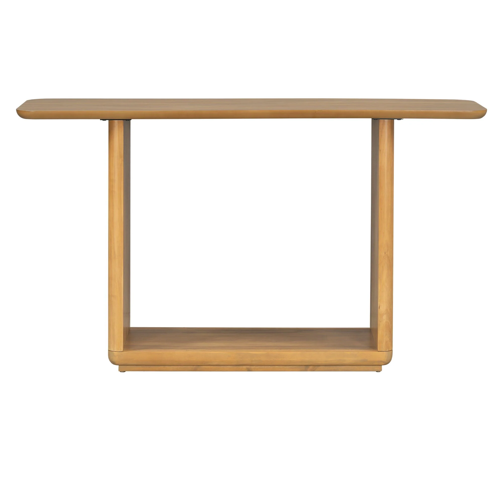 Console Table With Curved Corners And U Base Design - Image 2