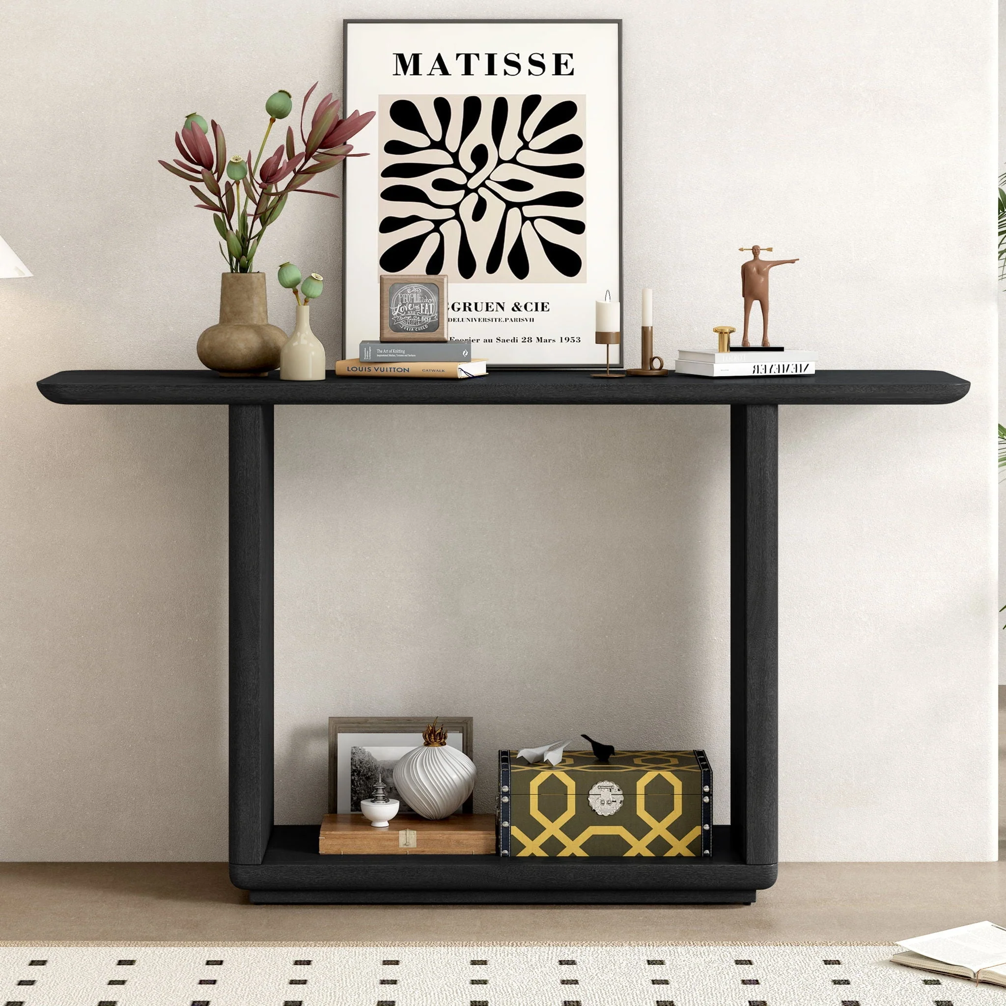 Console Table With Curved Corners And U Base Design - Image 8