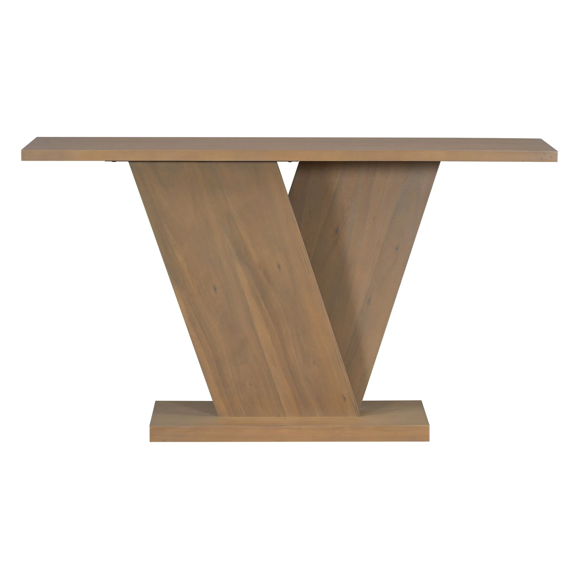 Console Table With V Shape Base, Sculptural Entryway Accent - Image 2