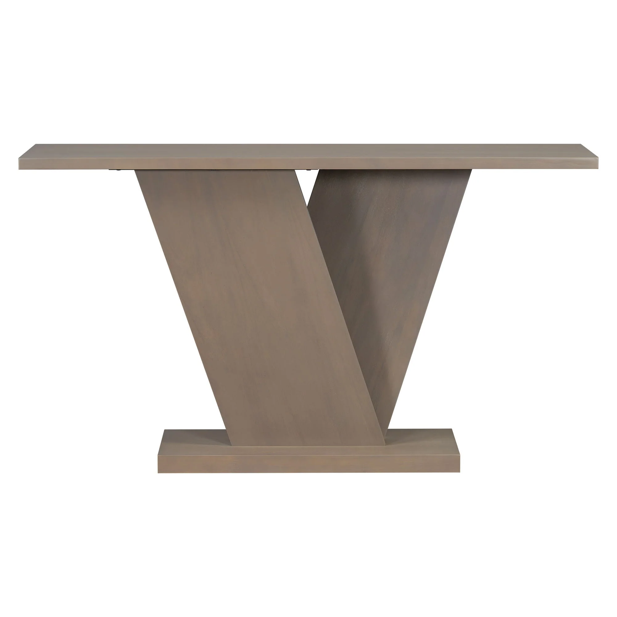 Console Table With V Shape Base, Sculptural Entryway Accent - Image 3