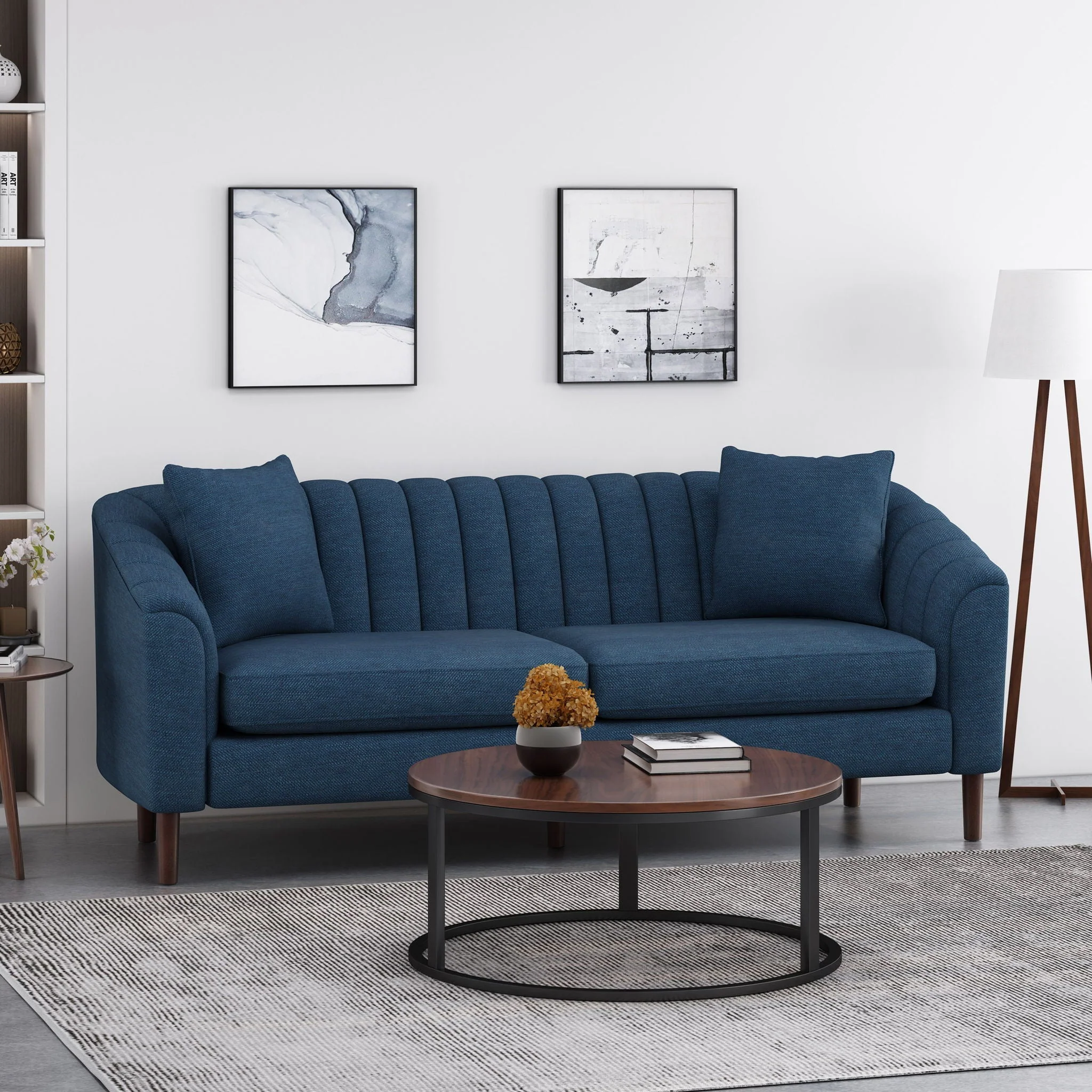 Contemporary 3 Seater Sofa With Accents - Image 12
