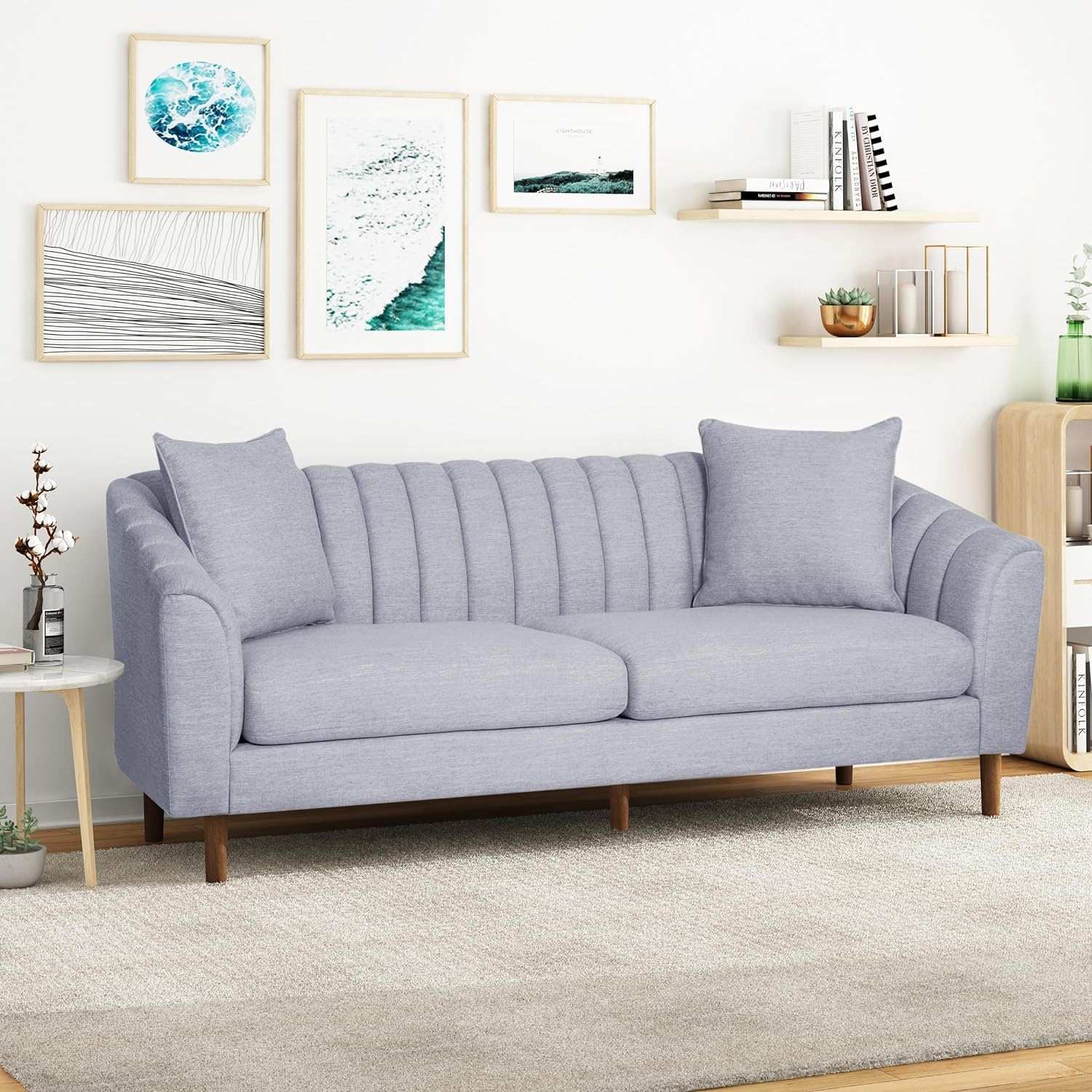 Contemporary 3 Seater Sofa With Accents - Image 16
