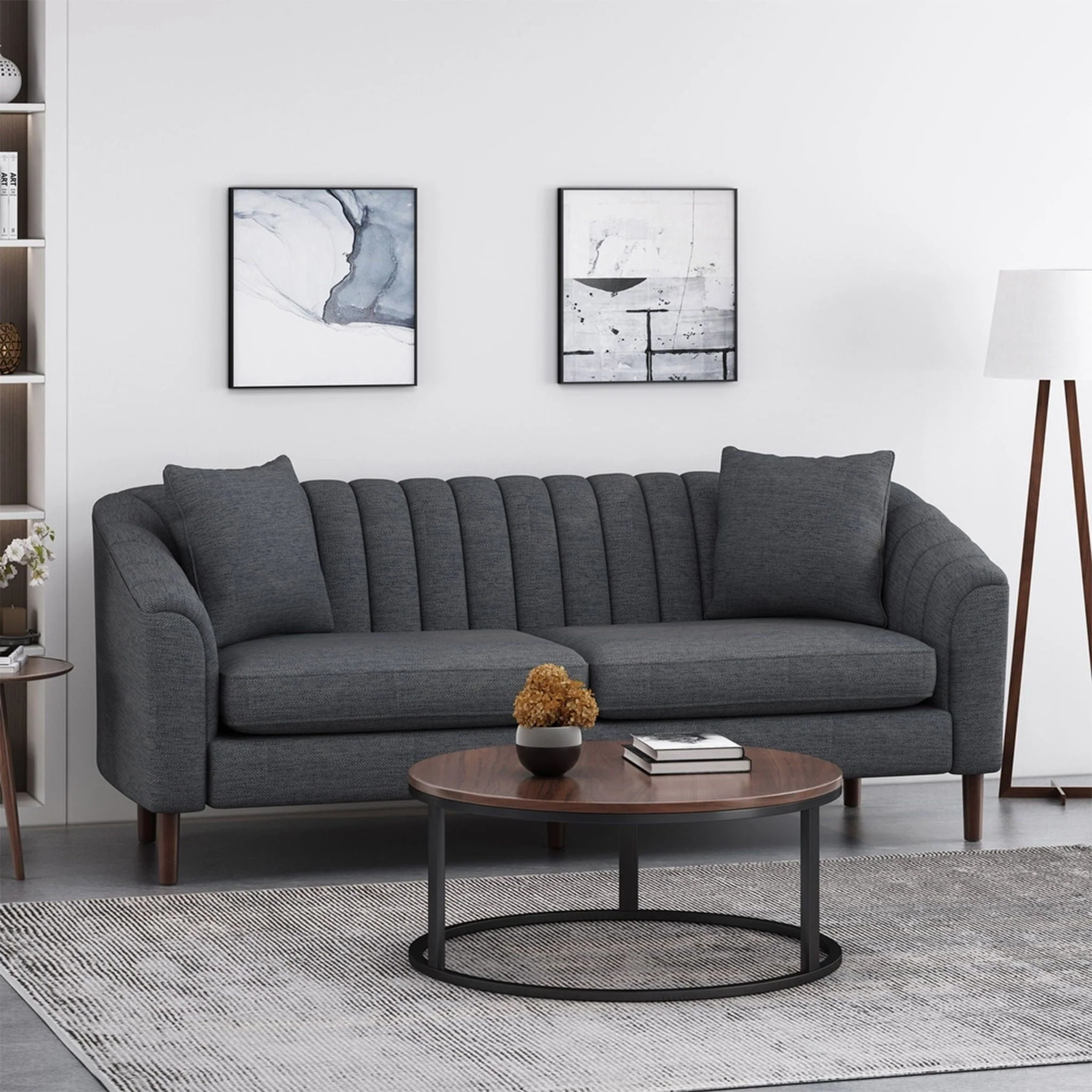 Contemporary 3 Seater Sofa With Accents - Image 5