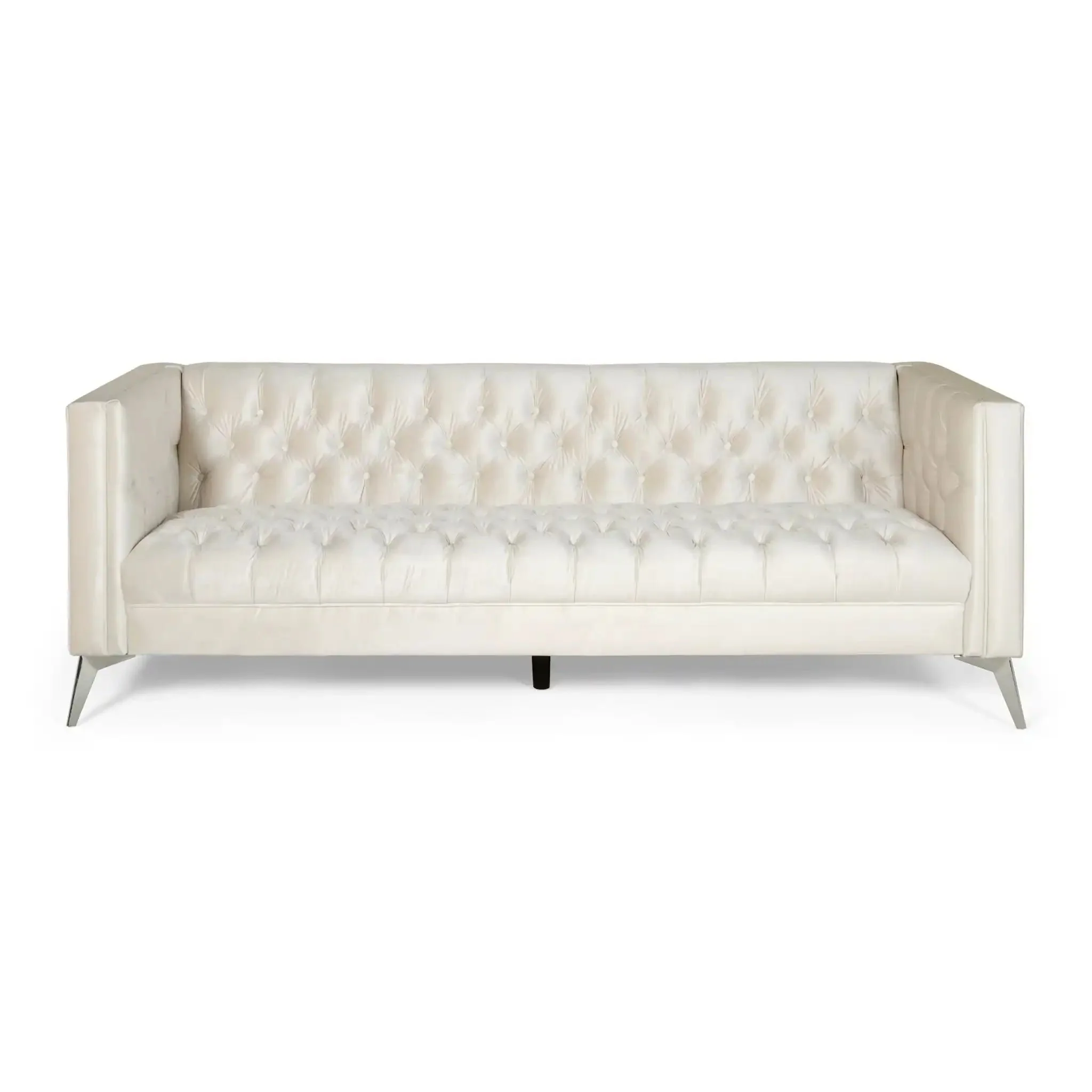 Contemporary 3 Seater Sofa With Button Tufting - Image 2