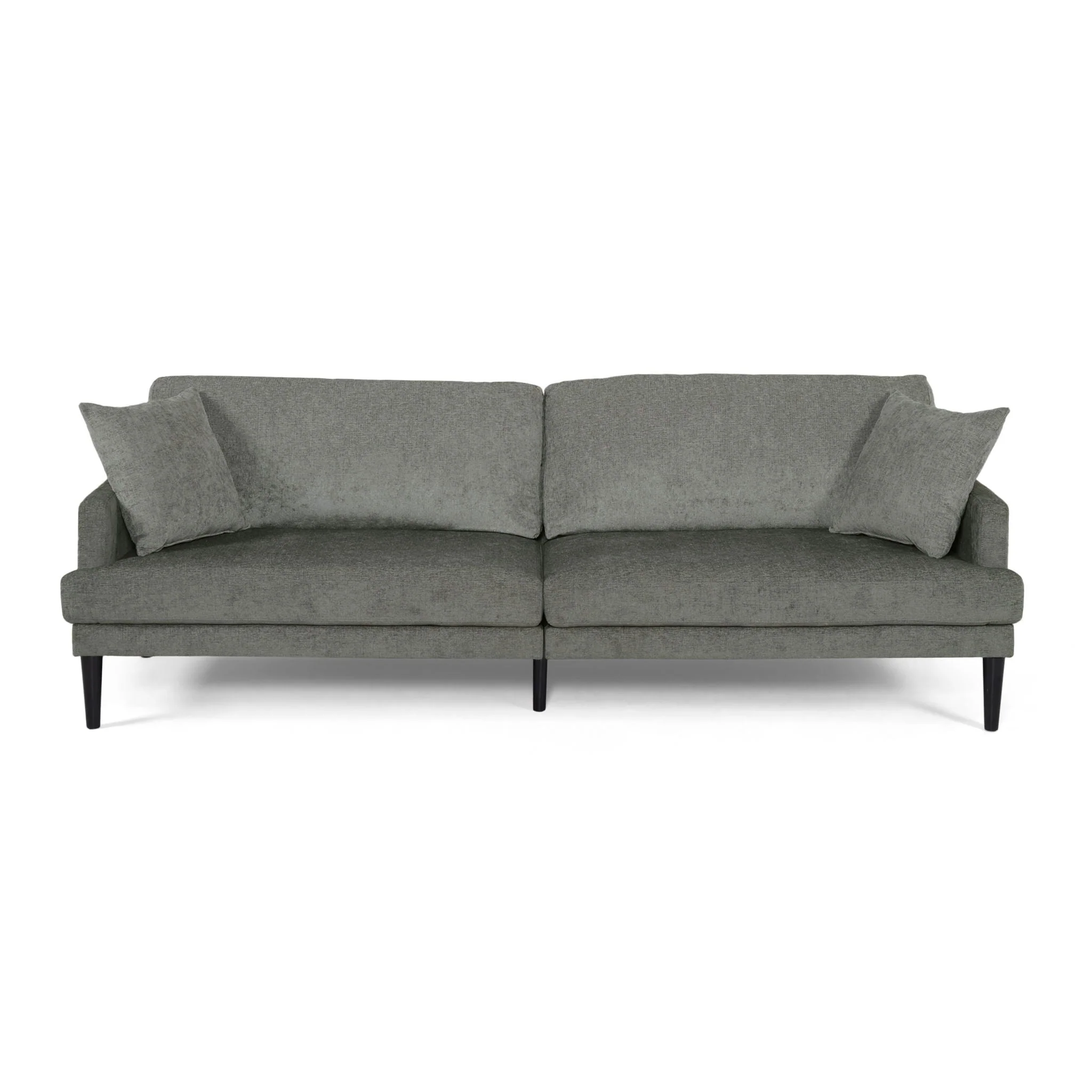 Contemporary 3 Seater Sofa With Plush Upholstery - Gray - Image 2