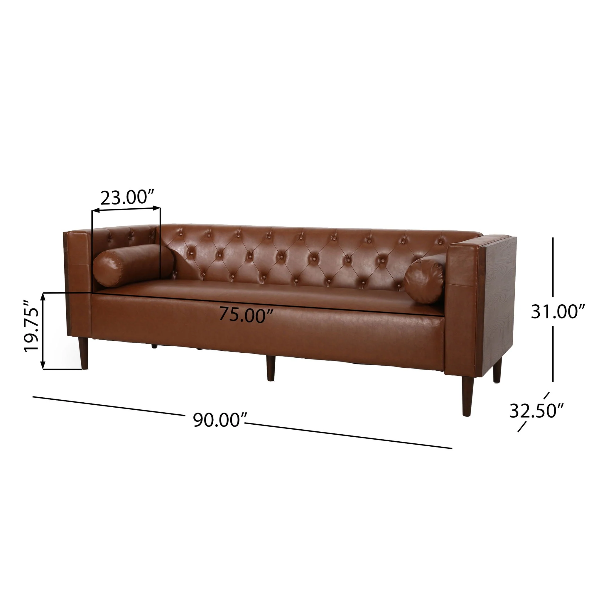 Contemporary 3 Seater Sofa With Tufted Design - Image 10