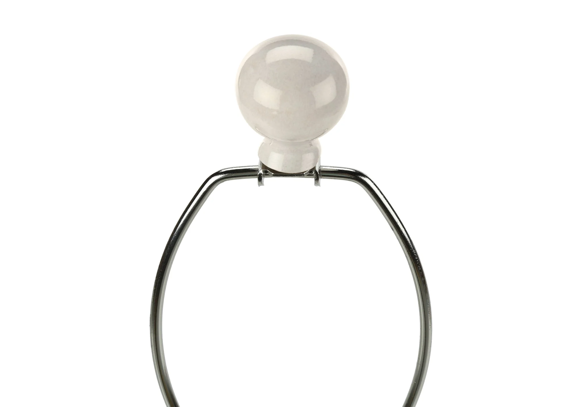 Contemporary 33"h Table Lamp with Ivory Shade and Cream Ceramic Base - Image 3