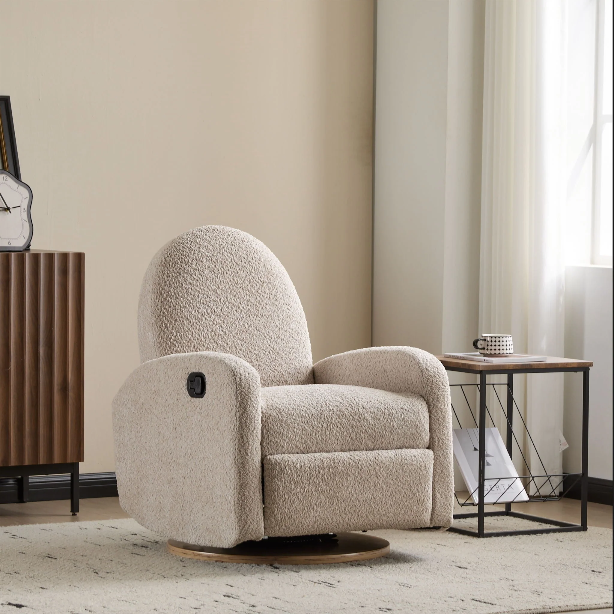 Contemporary 360 Swivel And Glider Recliner Chair - Image 13