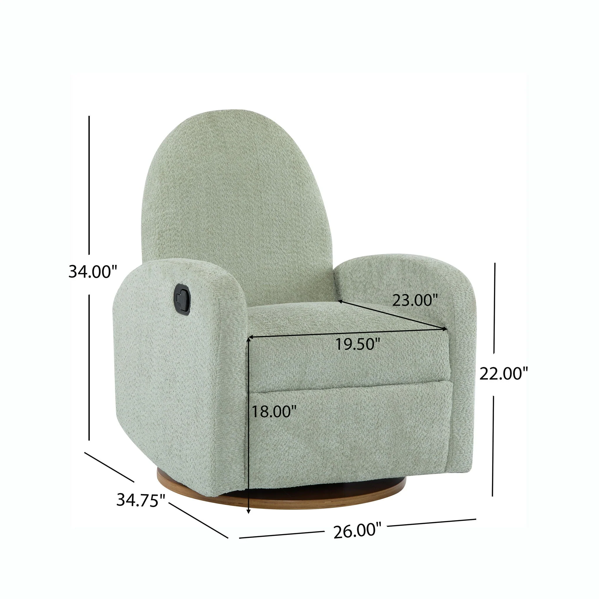 Contemporary 360 Swivel And Glider Recliner Chair - Image 15
