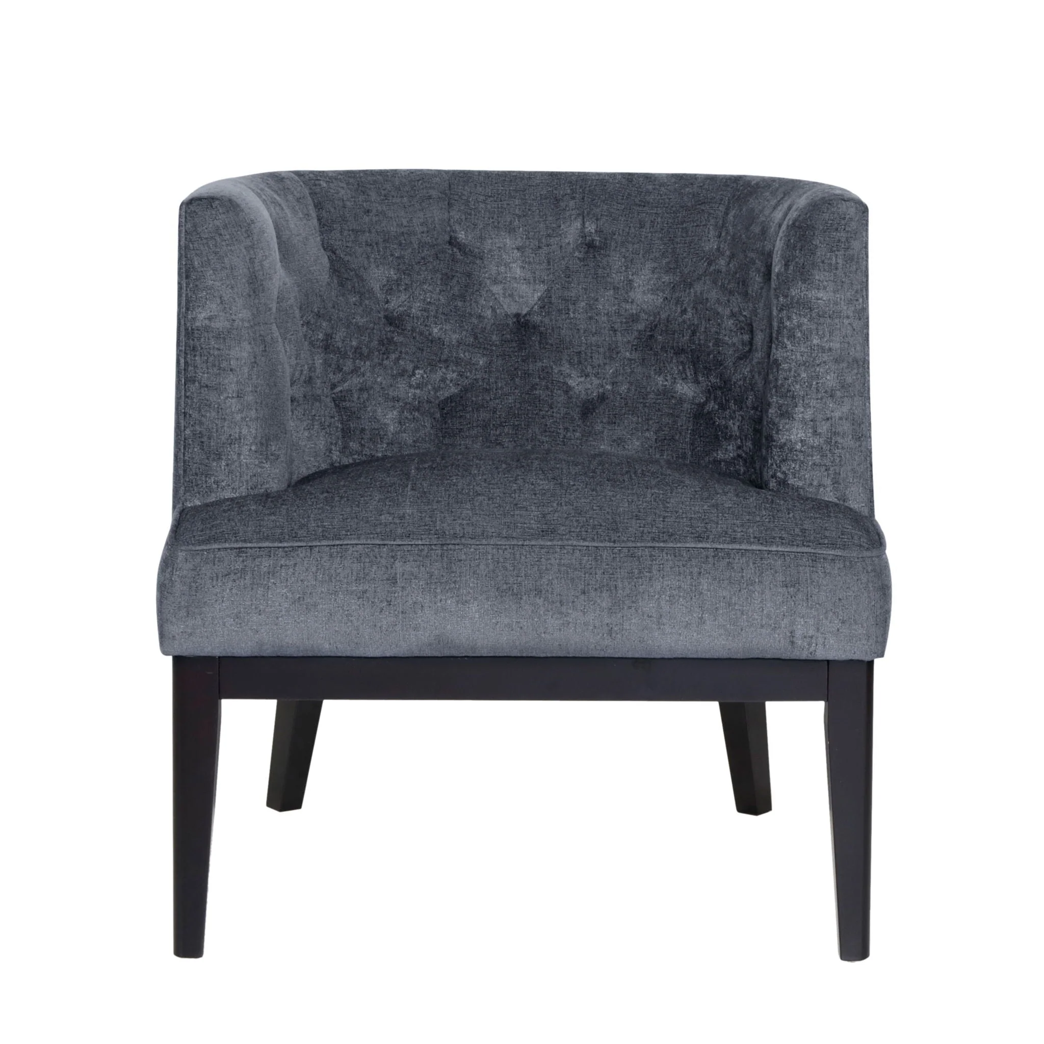 Contemporary Accent Chair With Tufted Diamond Stitching - Charcoal - Image 2