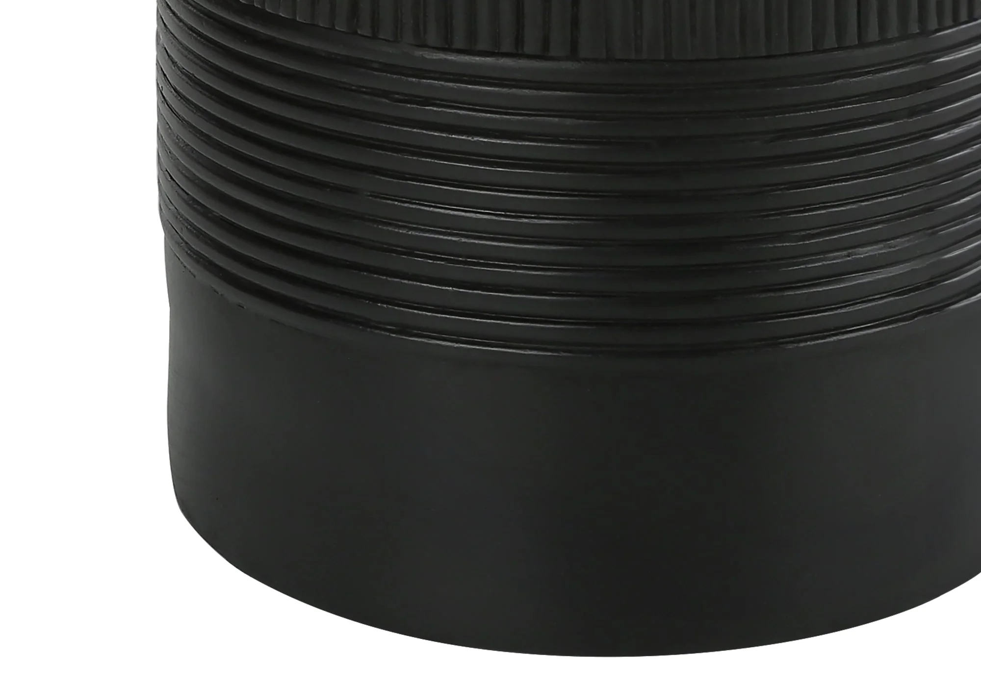 Contemporary Black Resin Table Lamp with Ivory Shade, 24 inches High - Image 3