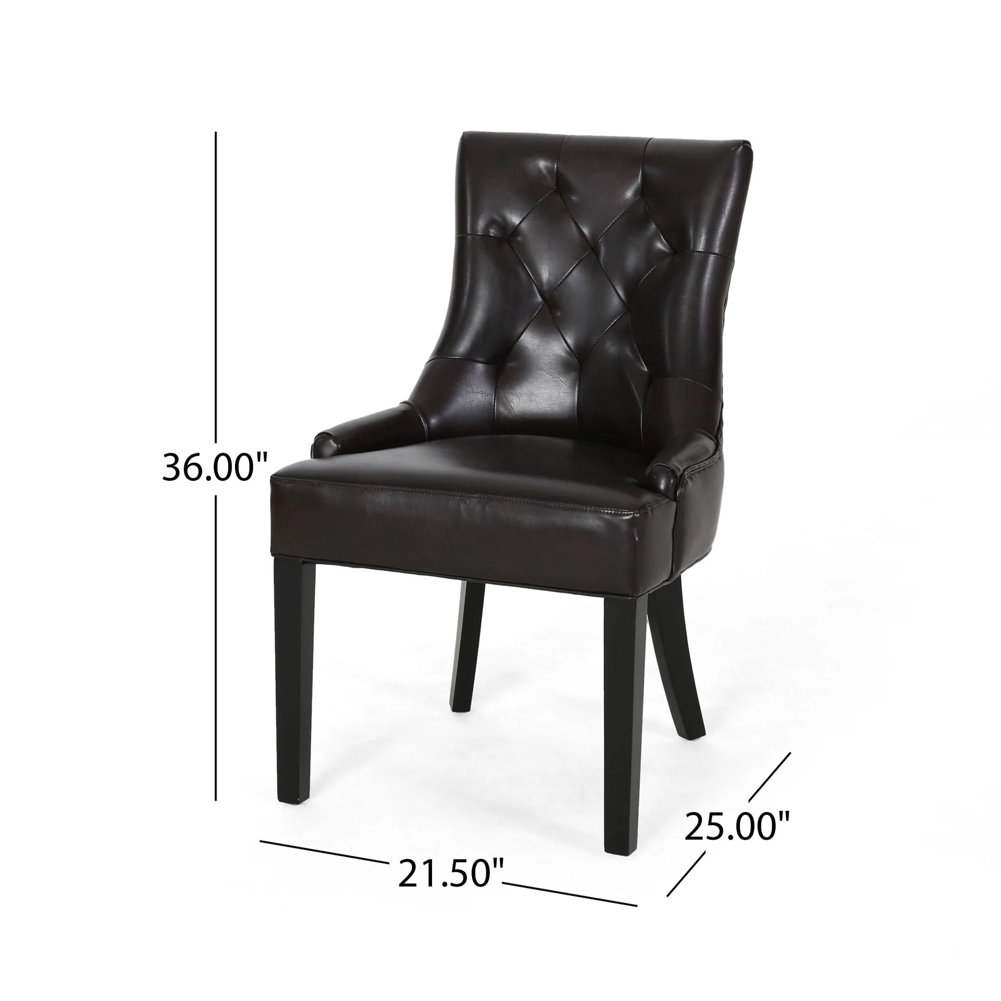 Contemporary Cheney Dining Chair Set with Tufted Design - Image 10