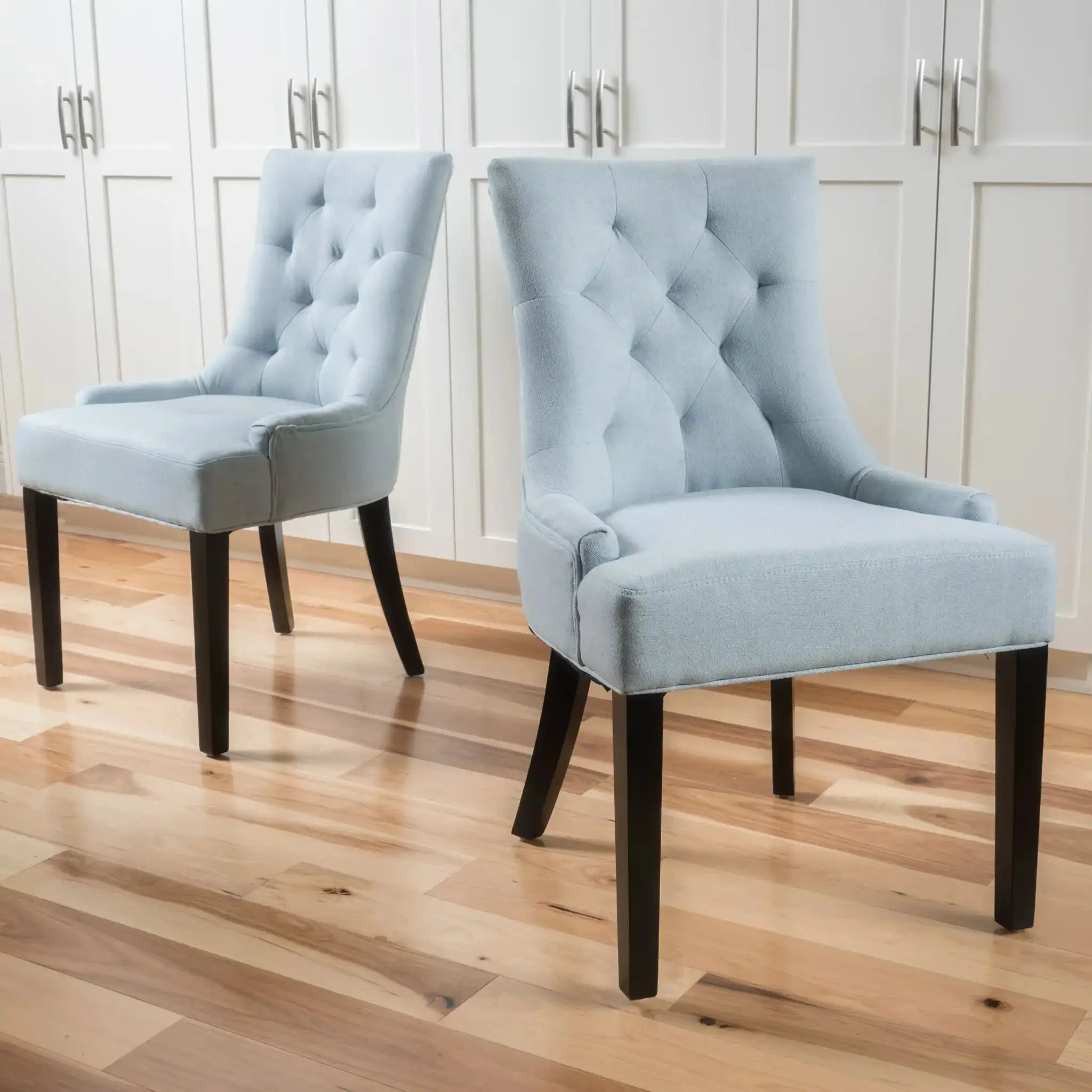 Contemporary Cheney Dining Chair Set with Tufted Design - Image 5