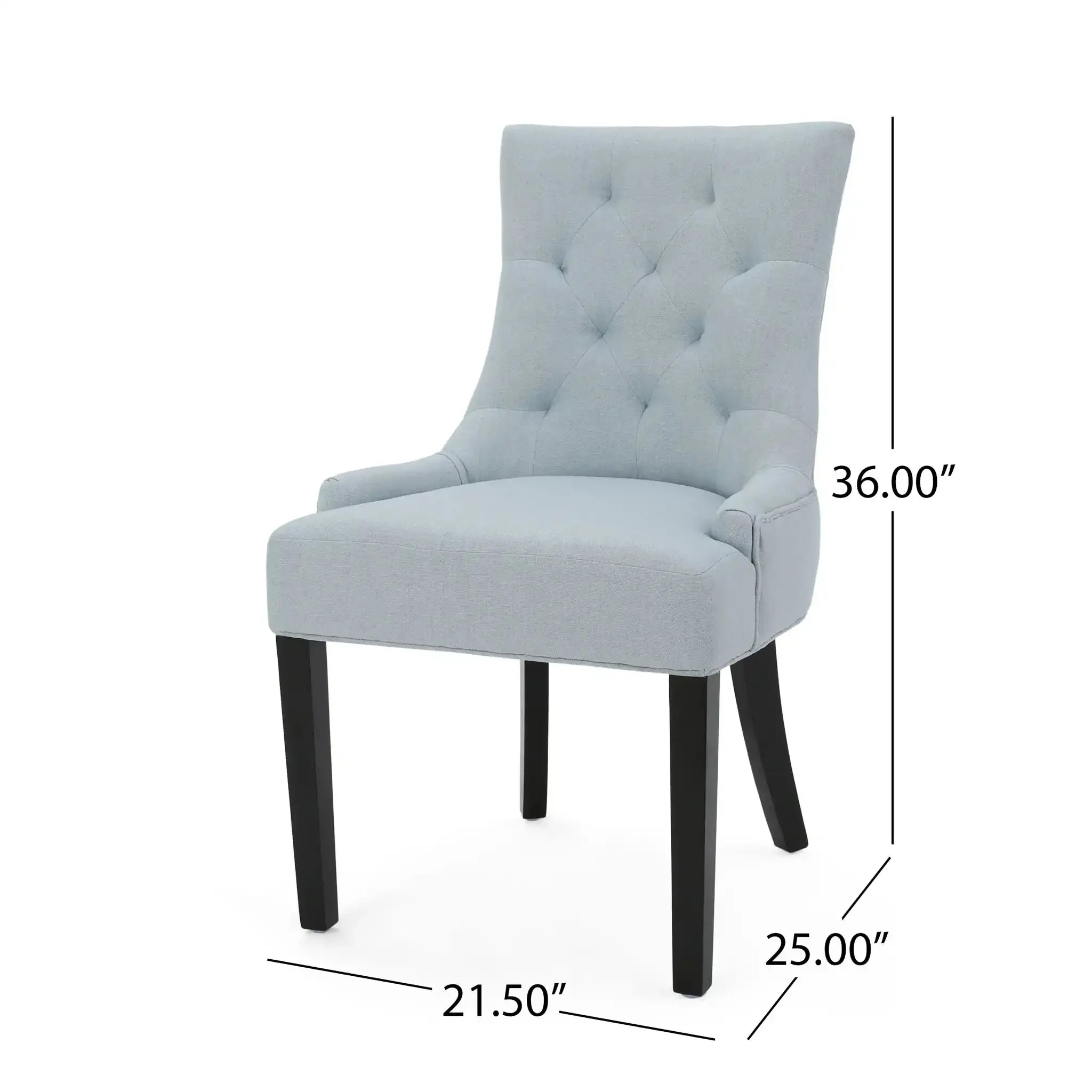 Contemporary Cheney Dining Chair Set with Tufted Design - Image 6