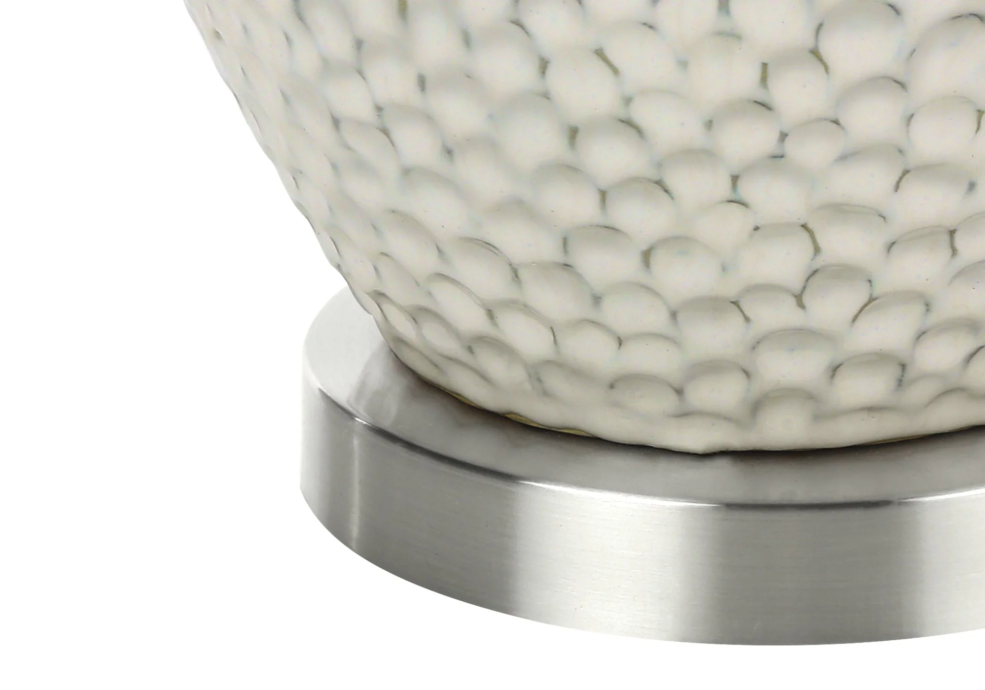 Contemporary Cream Ceramic Table Lamp 28" - Image 4