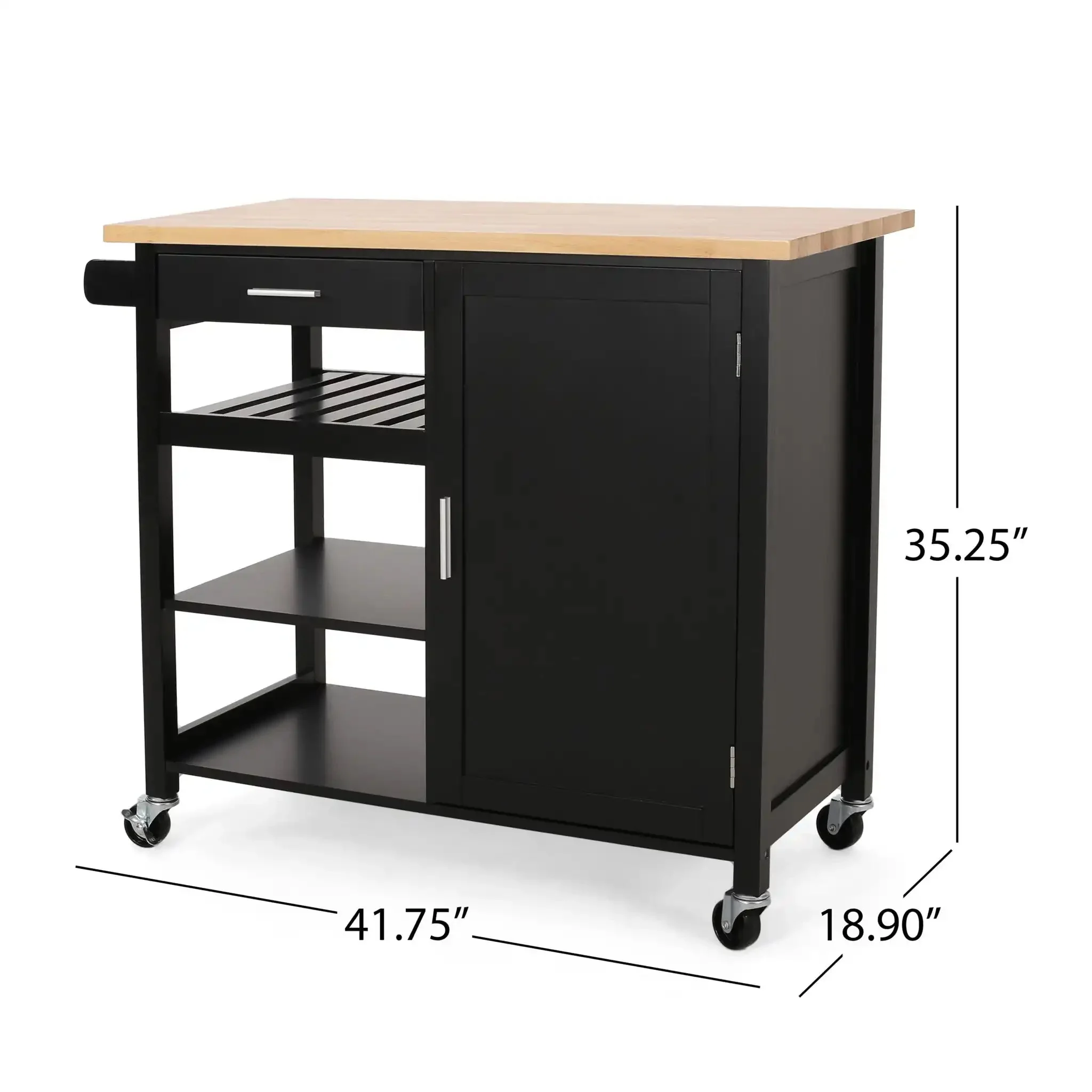 Contemporary Design Kitchen Cart With Wheels - Image 6