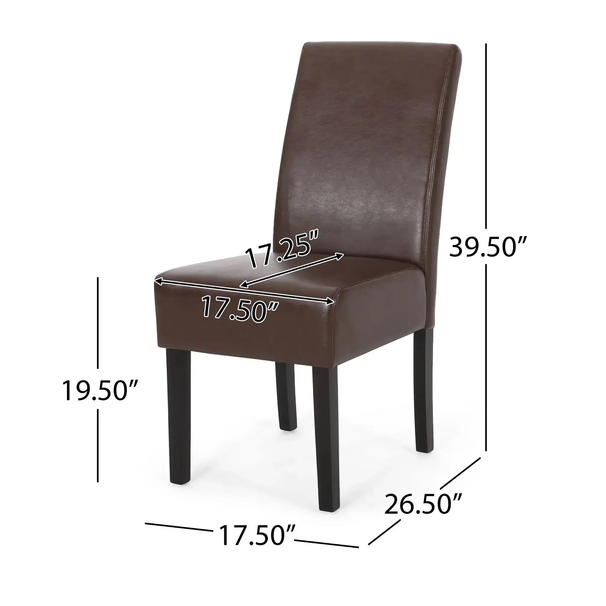 Contemporary Dining Chair With Rubberwood Legs (Set of 2) - Image 8
