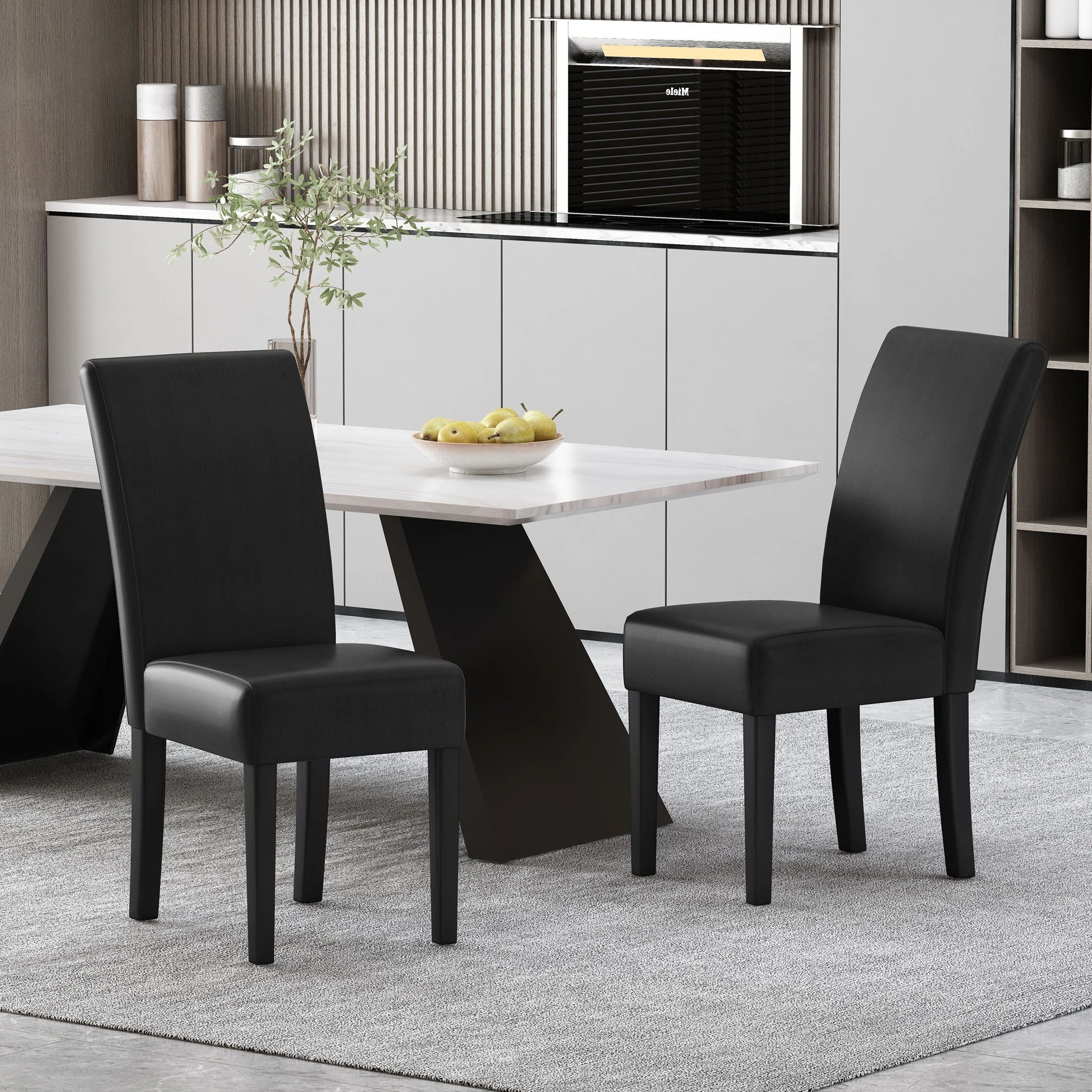 Contemporary Dining Chair With Rubberwood Legs (Set of 2) - Image 9