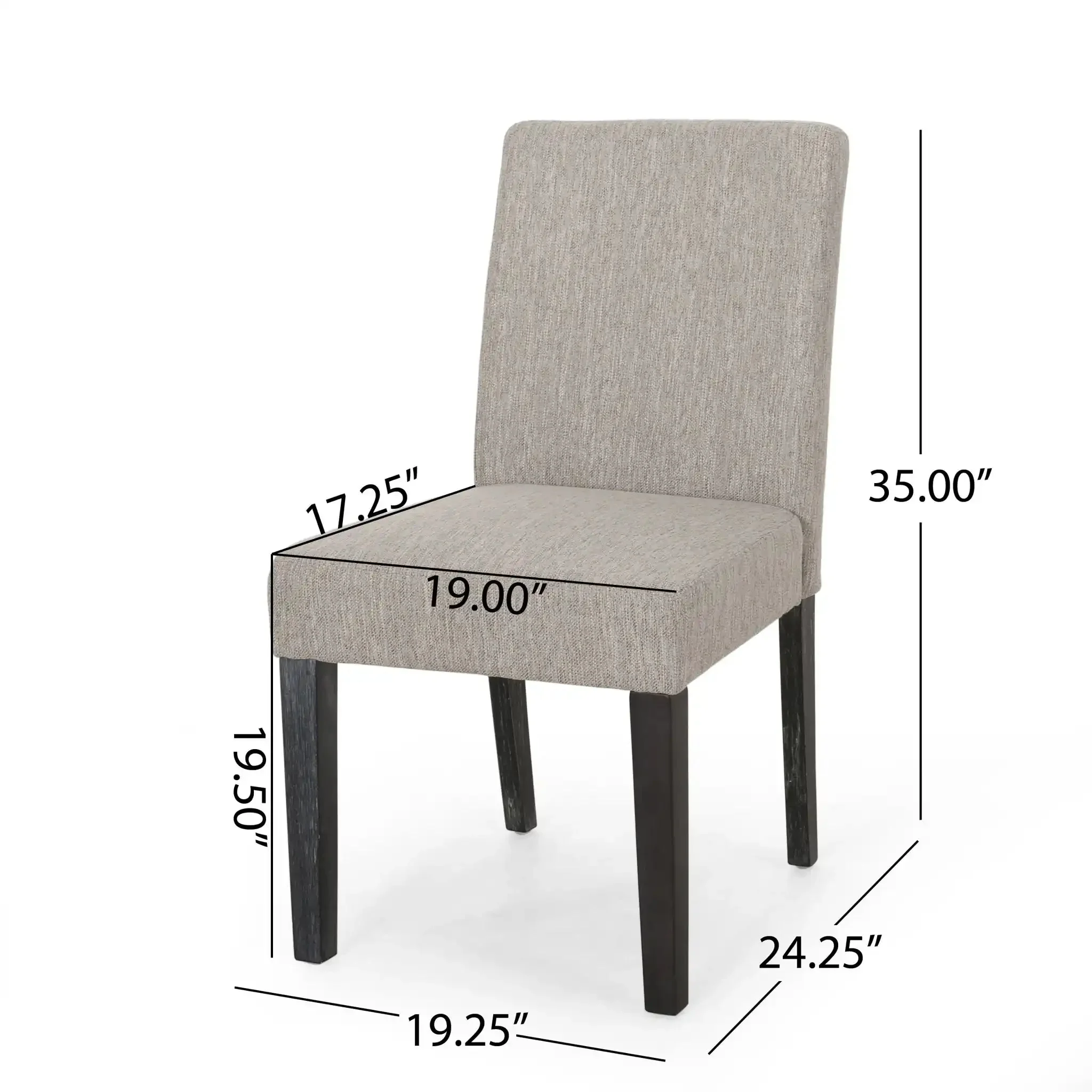 Contemporary Dining Chair With Upholstered Seating And Tapered Legs - Image 9