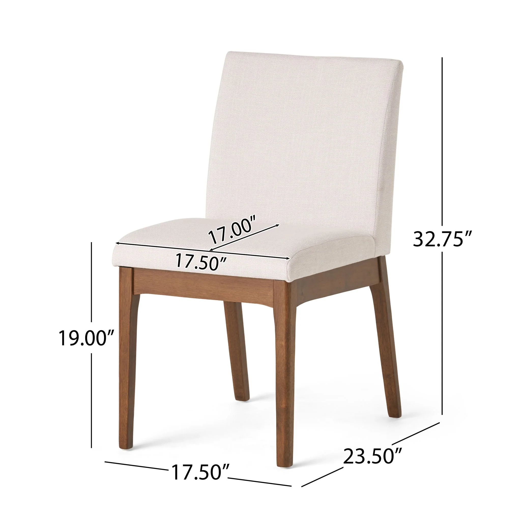 Contemporary Fabric Comfort Dining Chairs (Set of 2) - Image 7
