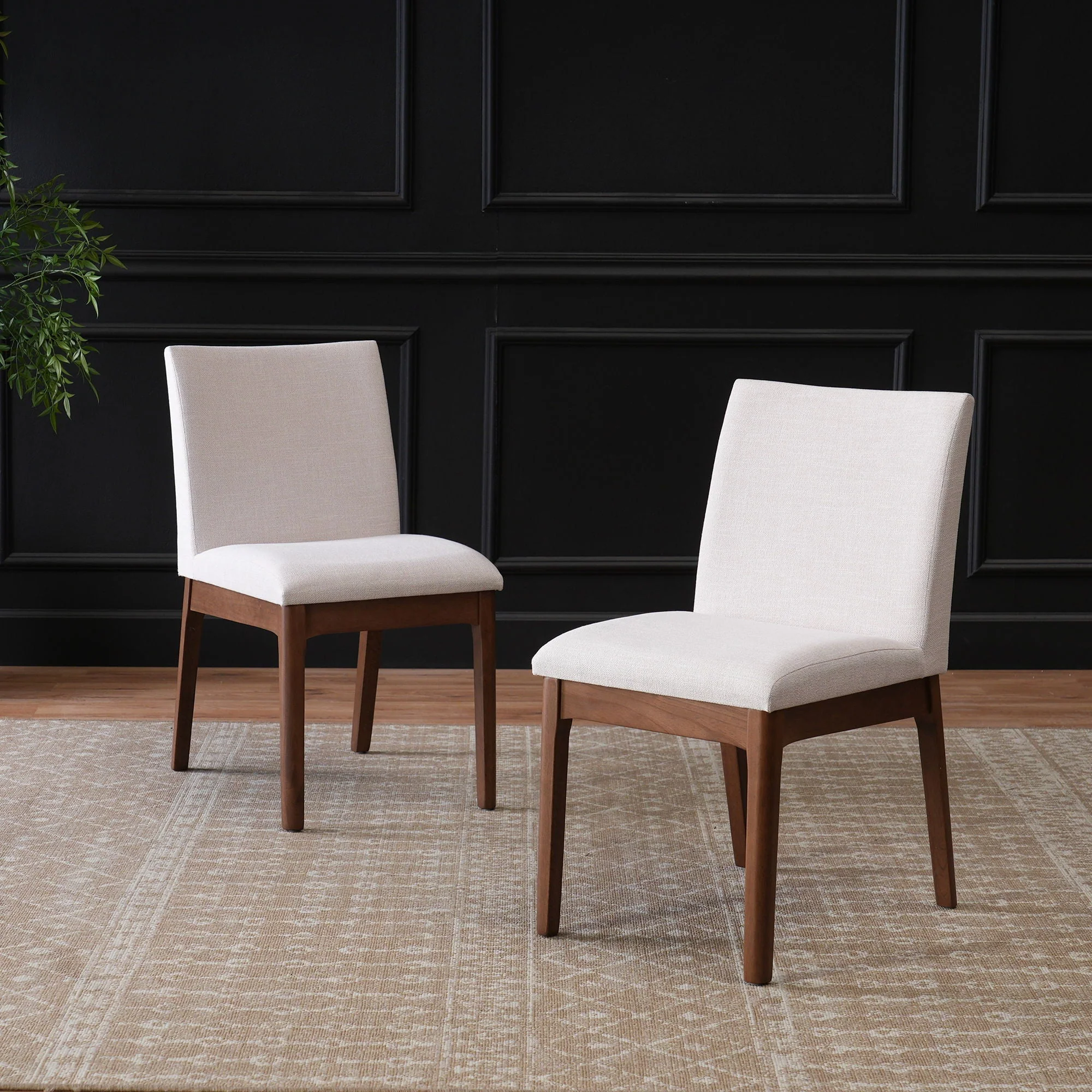 Contemporary Fabric Comfort Dining Chairs (Set of 2) - Image 9