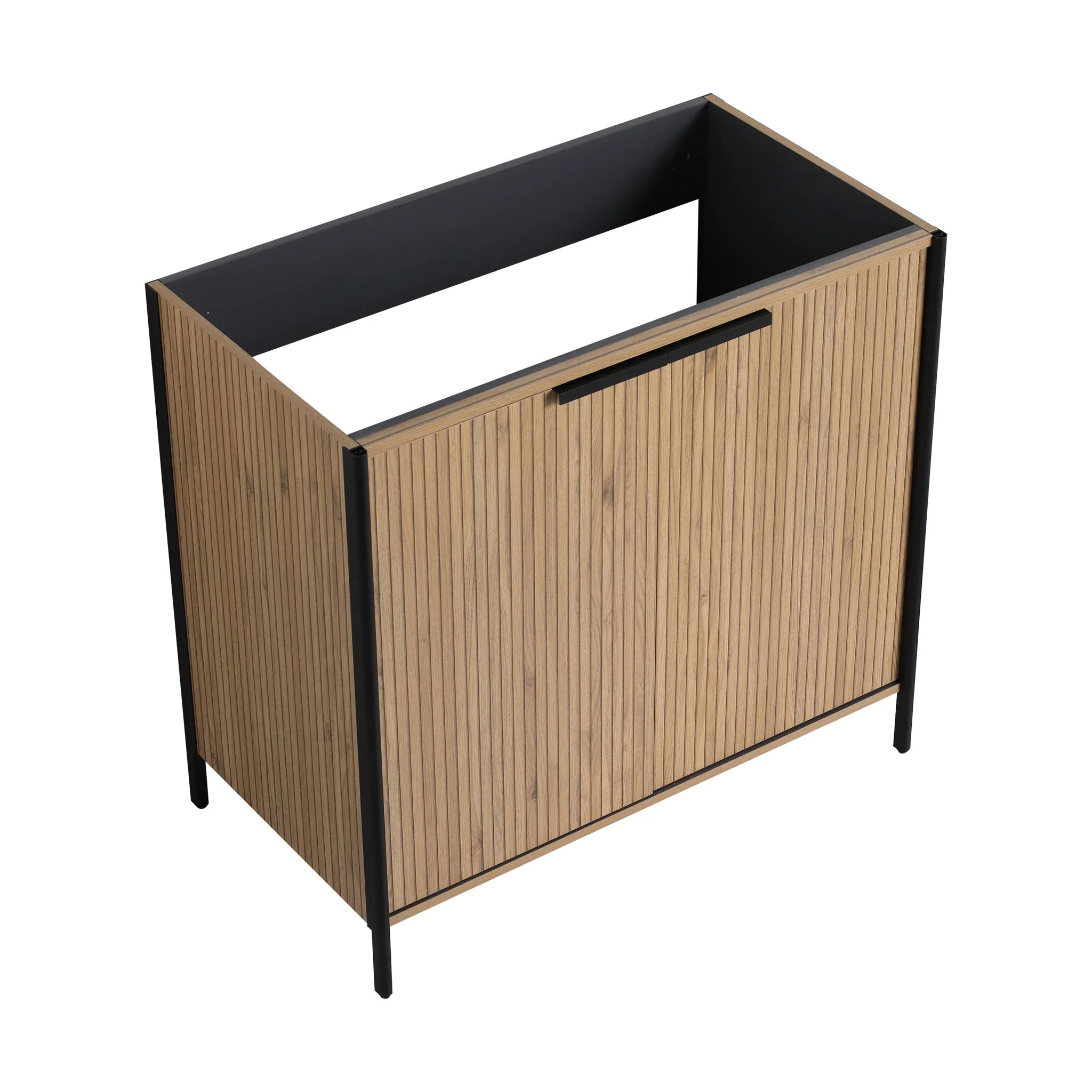 Contemporary Freestanding Bathroom Vanity With Adjustable Shelves - Image 11