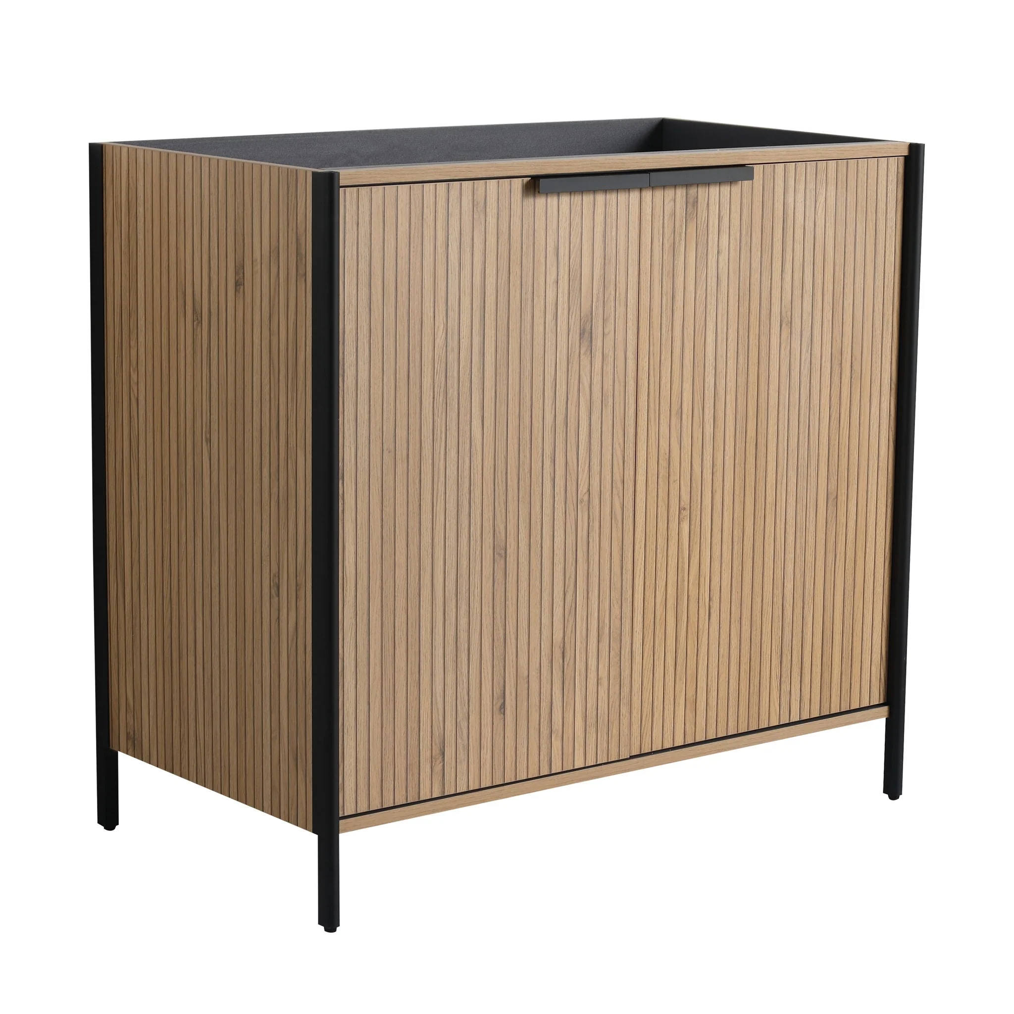 Contemporary Freestanding Bathroom Vanity With Adjustable Shelves - Image 13