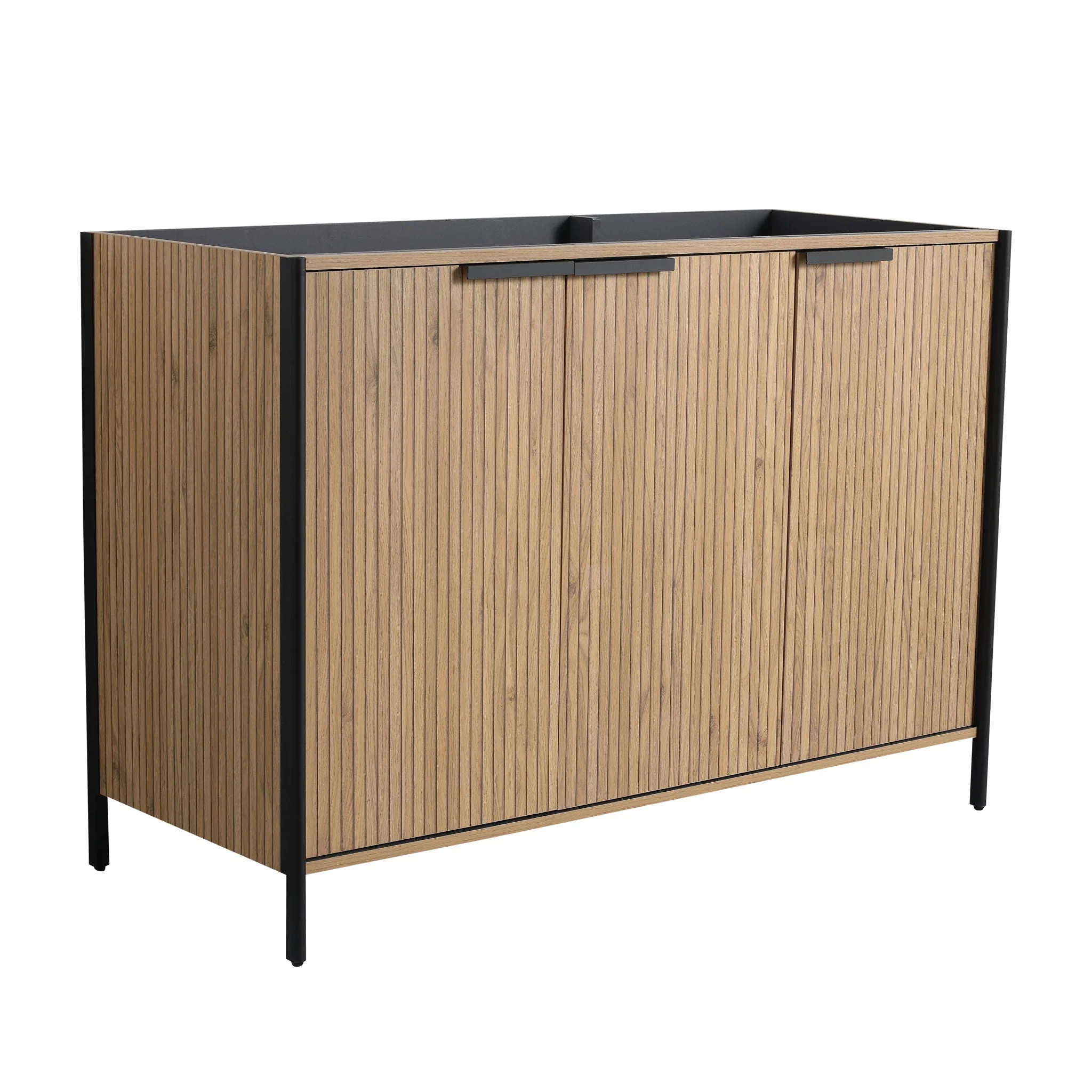 Contemporary Freestanding Bathroom Vanity With Adjustable Shelves - Image 14