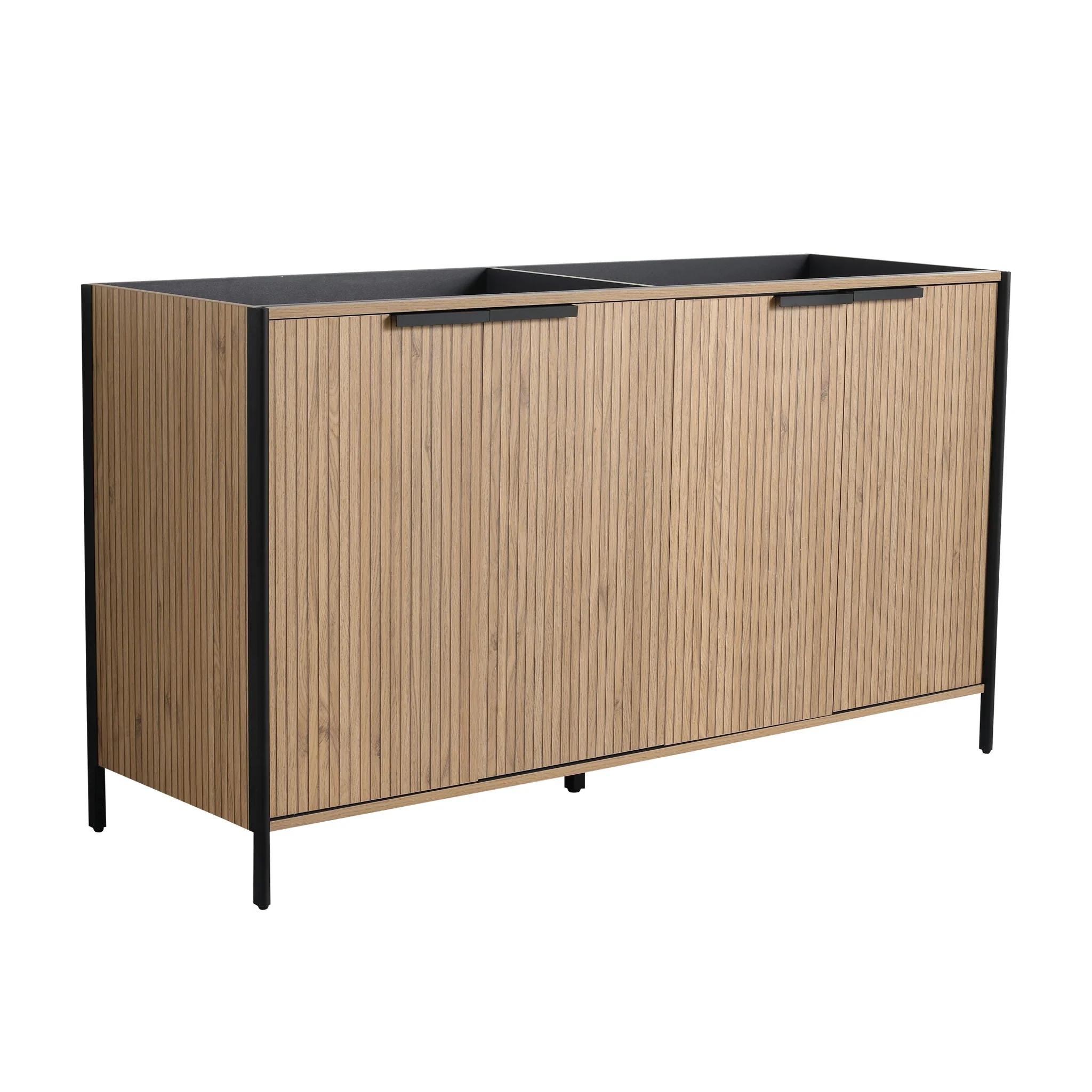 Contemporary Freestanding Bathroom Vanity With Adjustable Shelves - Image 15