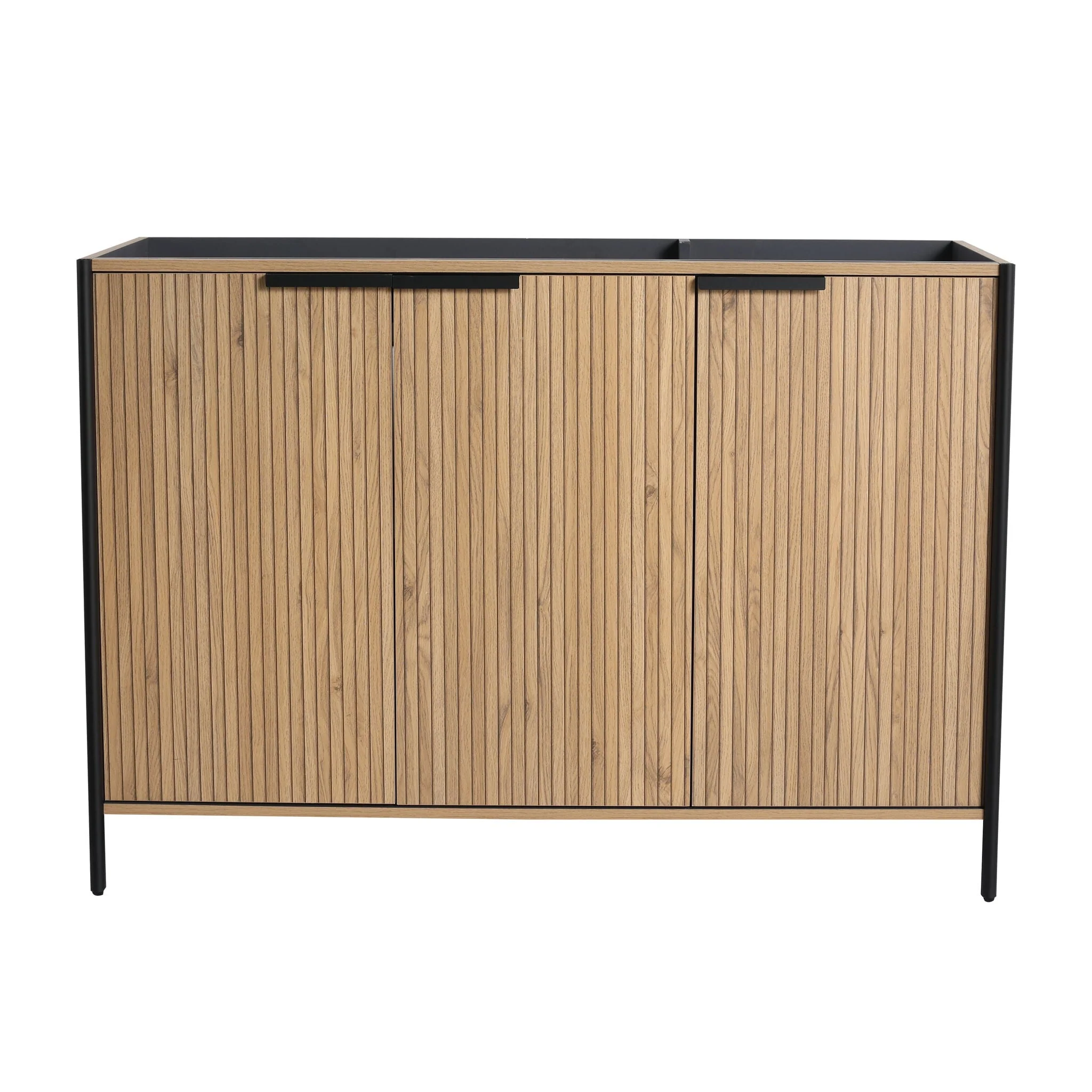 Contemporary Freestanding Bathroom Vanity With Adjustable Shelves - Image 2