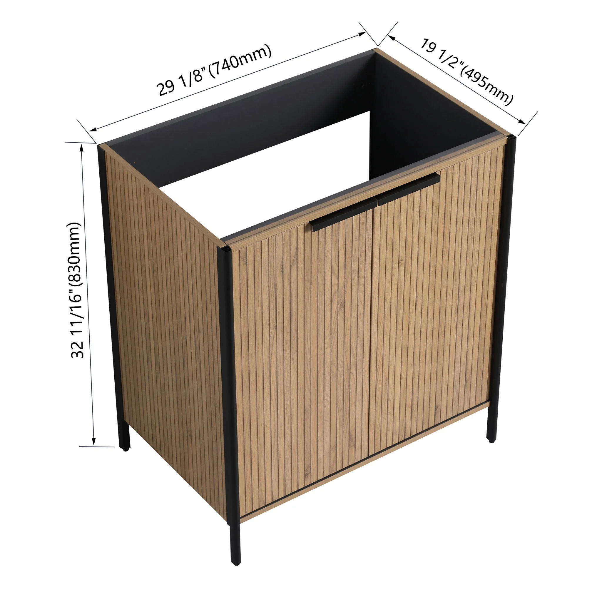 Contemporary Freestanding Bathroom Vanity With Adjustable Shelves - Image 20