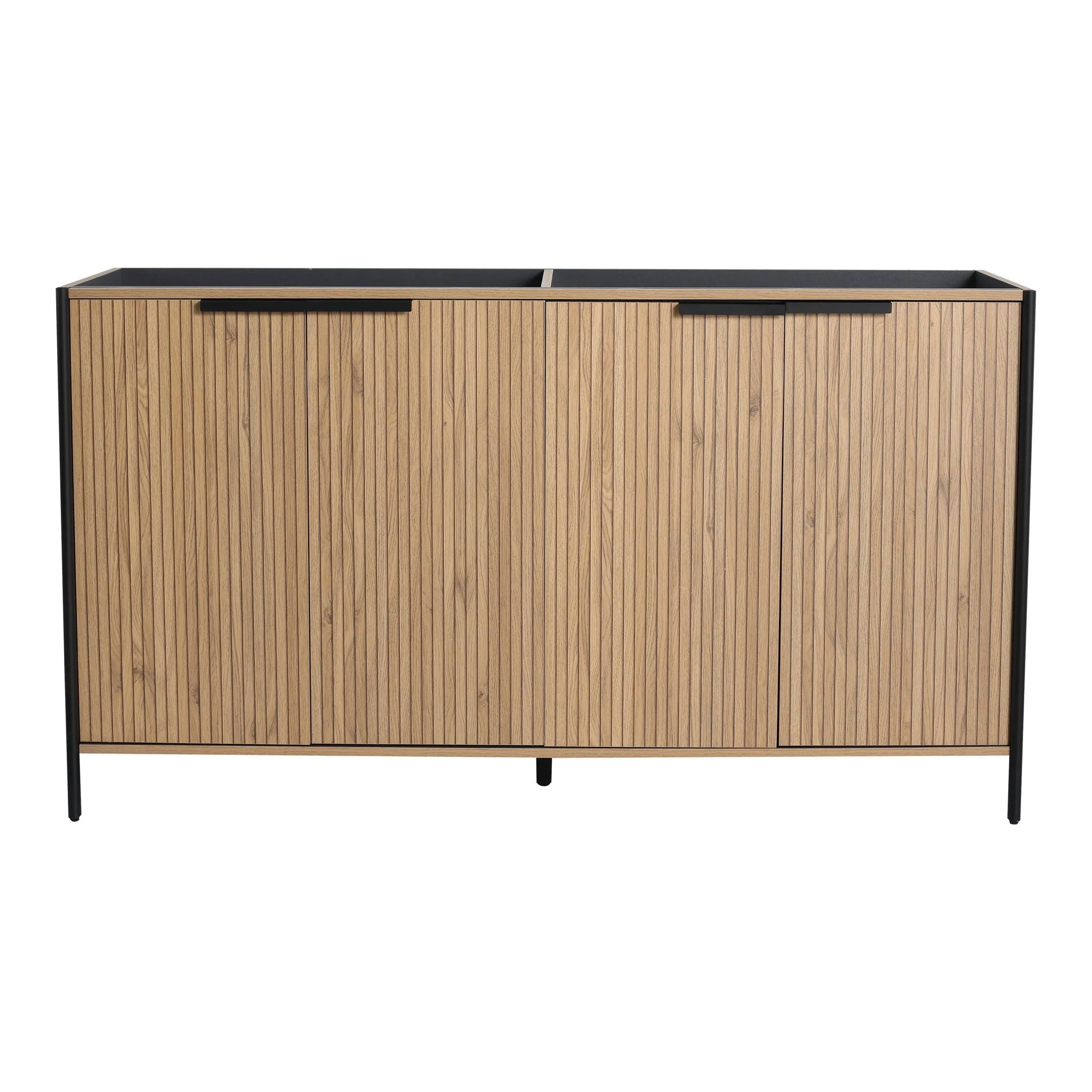 Contemporary Freestanding Bathroom Vanity With Adjustable Shelves - Image 4