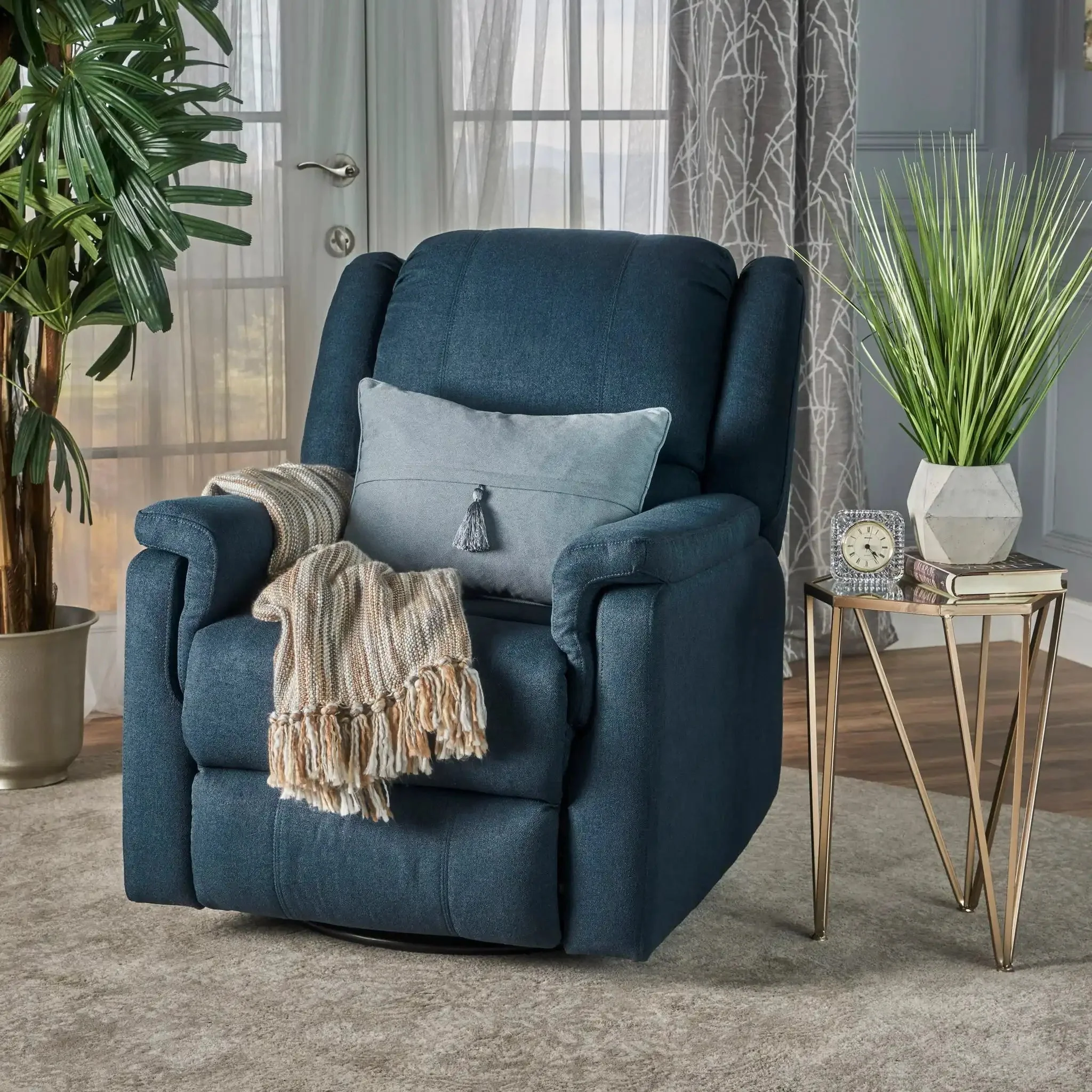 Contemporary Glider Recliner With Swivel Function - Image 3