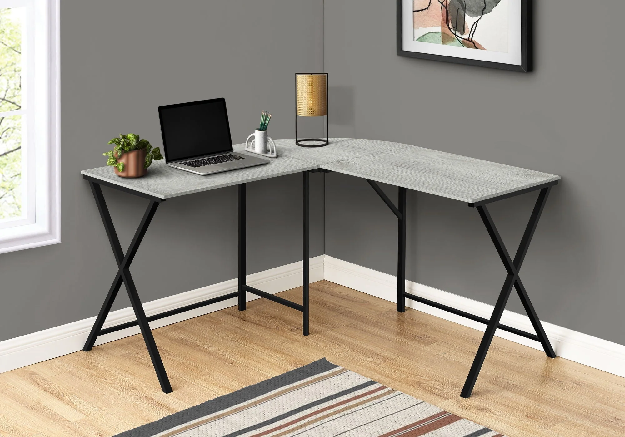 Contemporary L-Shaped Corner Computer Desk - Image 12