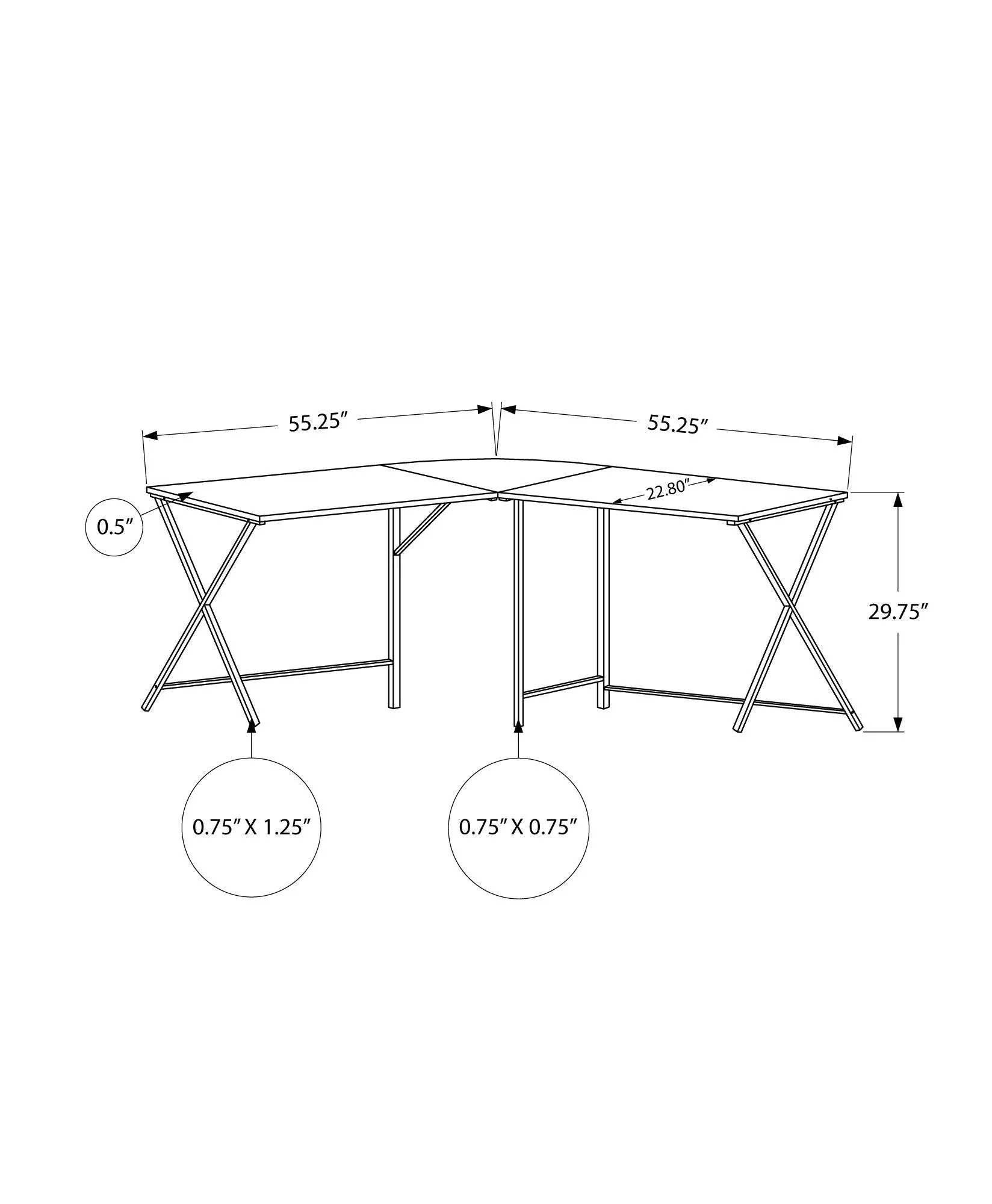Contemporary L-Shaped Corner Computer Desk - Image 8