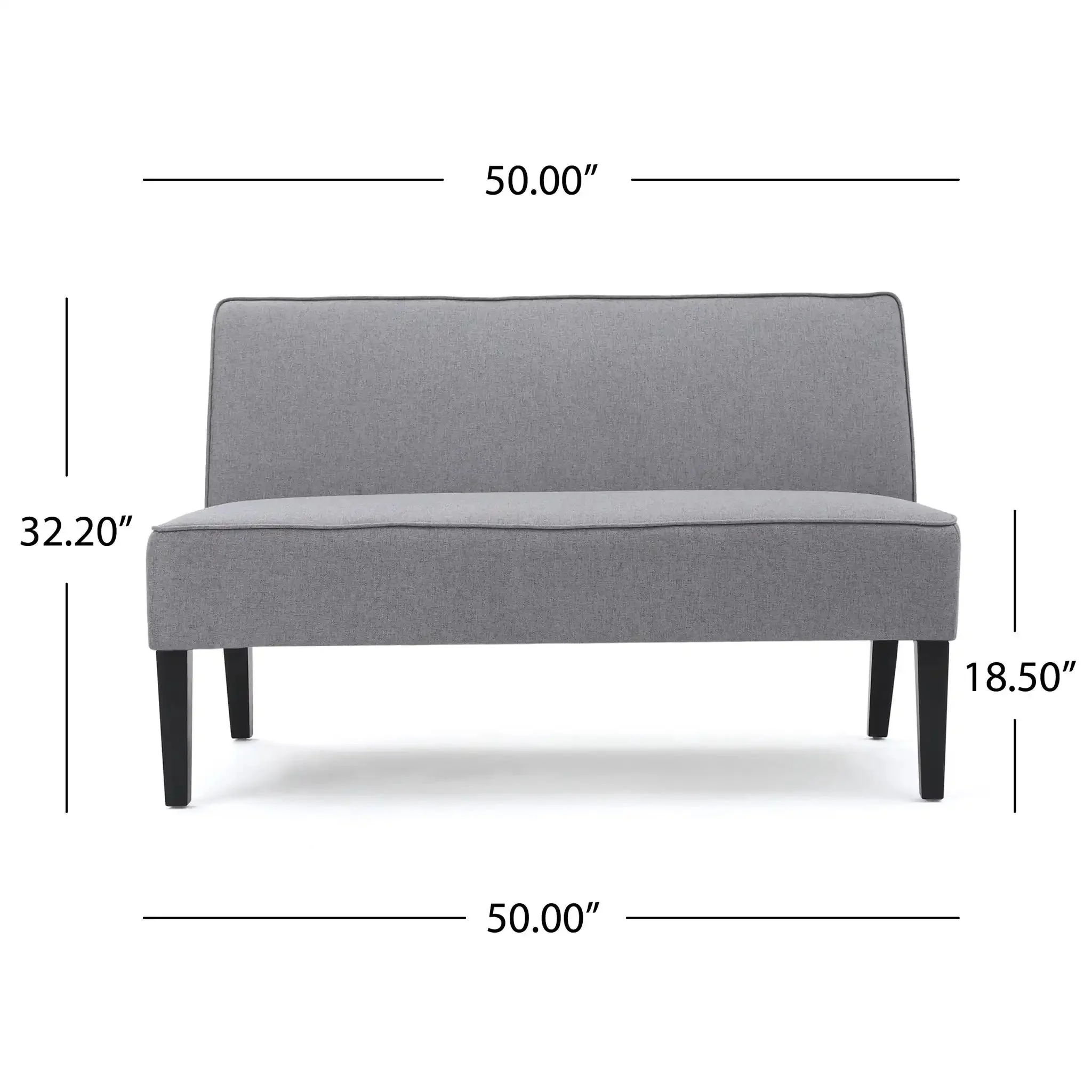 Contemporary Loveseat With Upholstered Fabric And Birch Wood Legs - Image 12