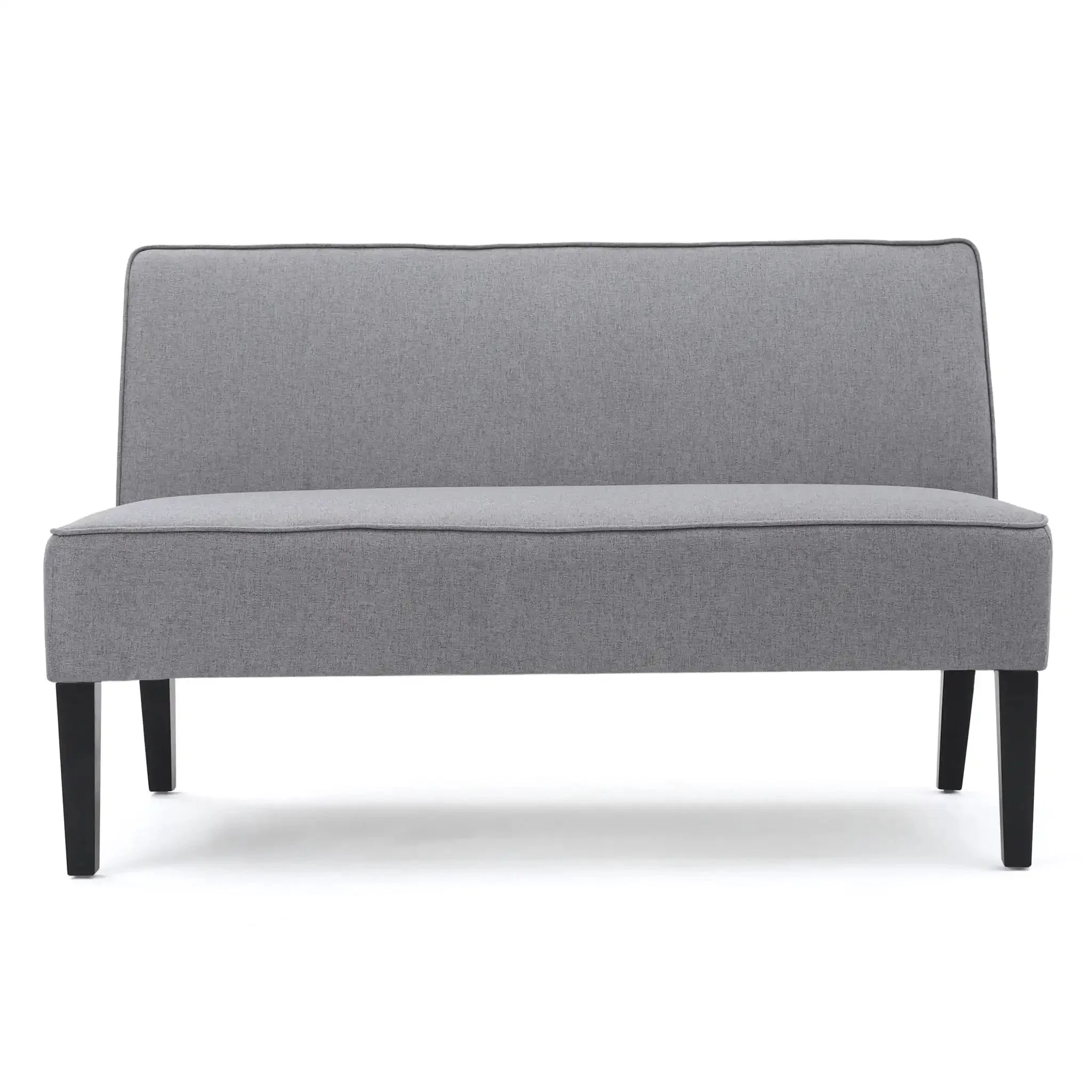 Contemporary Loveseat With Upholstered Fabric And Birch Wood Legs - Image 2