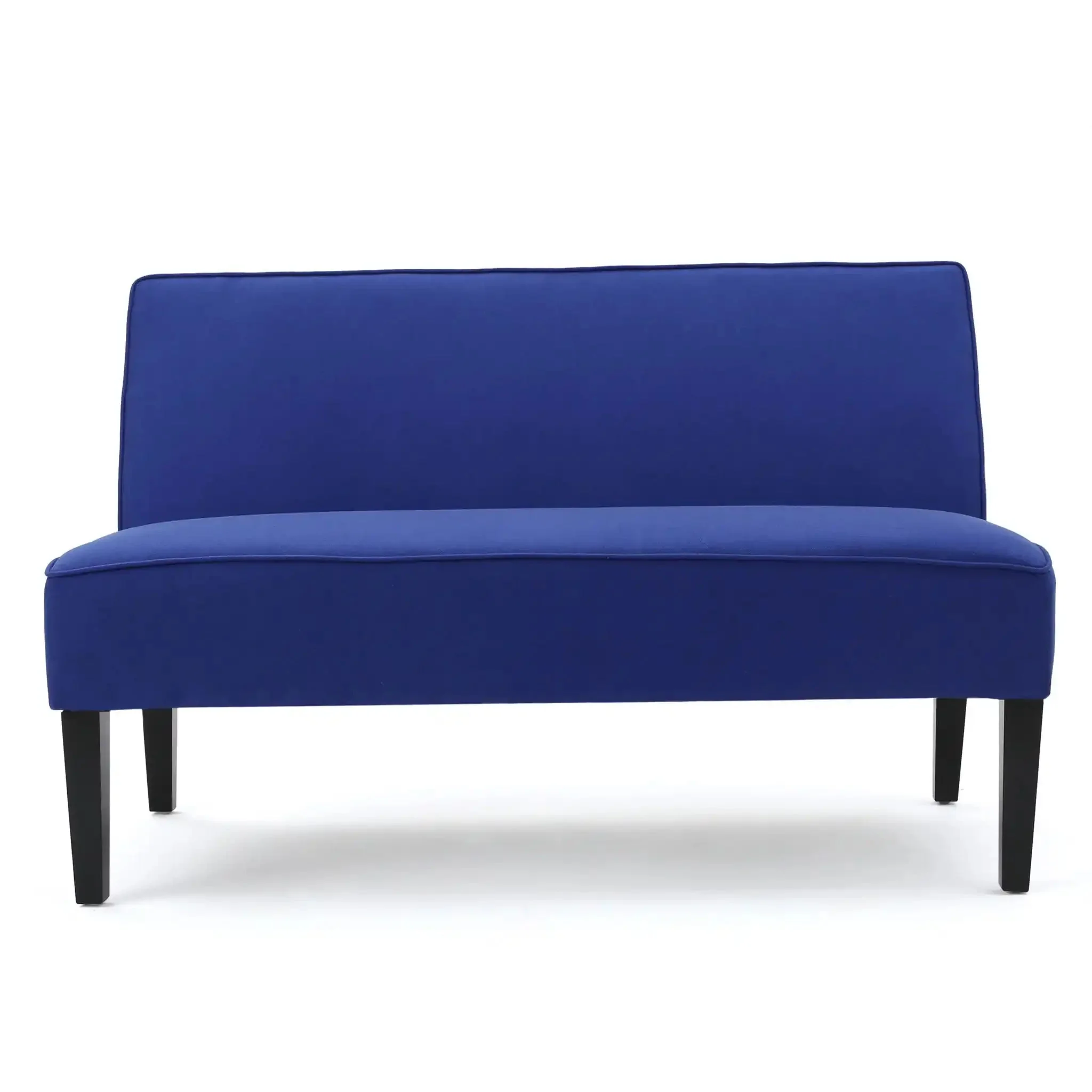 Contemporary Loveseat With Upholstered Fabric And Birch Wood Legs - Image 3