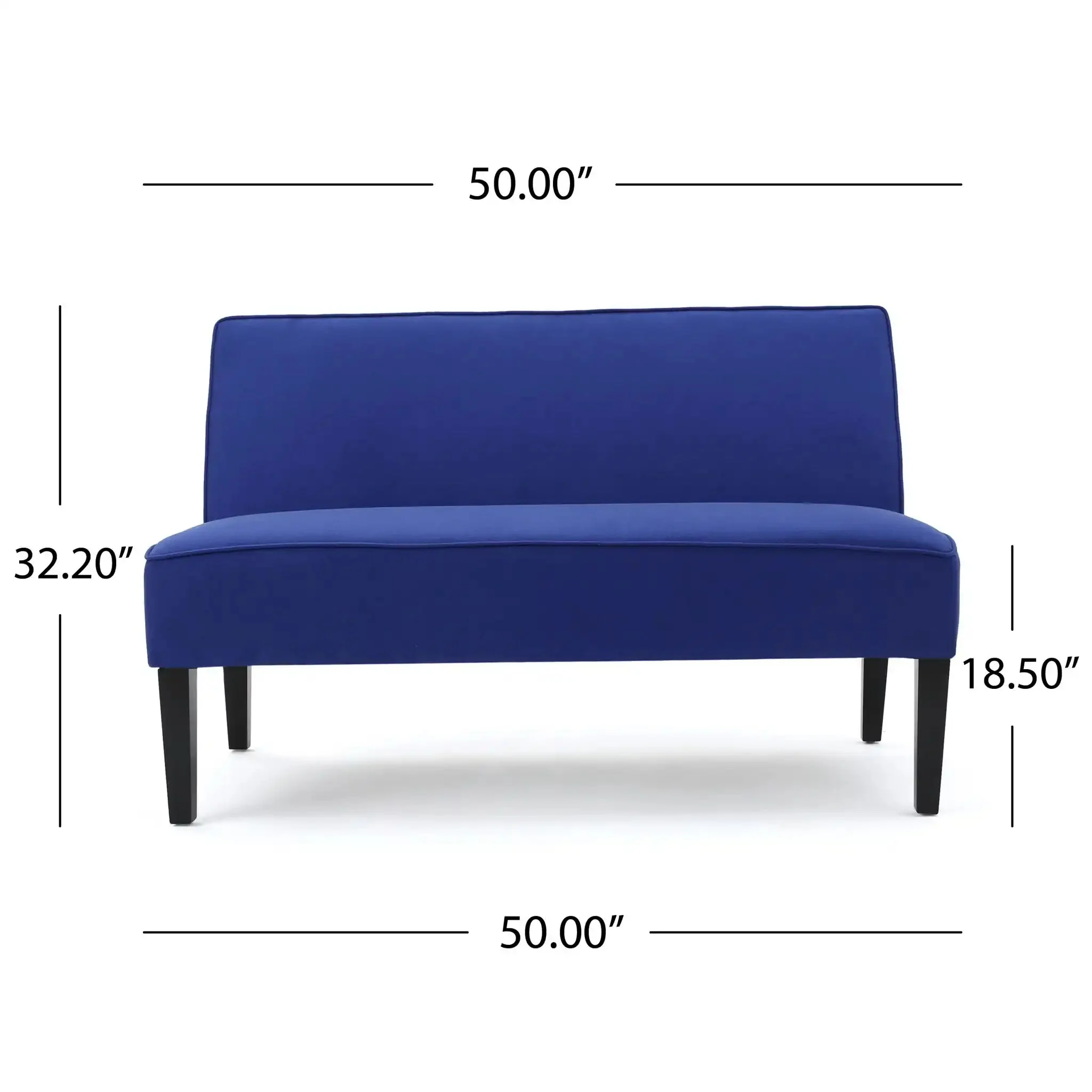 Contemporary Loveseat With Upholstered Fabric And Birch Wood Legs - Image 6