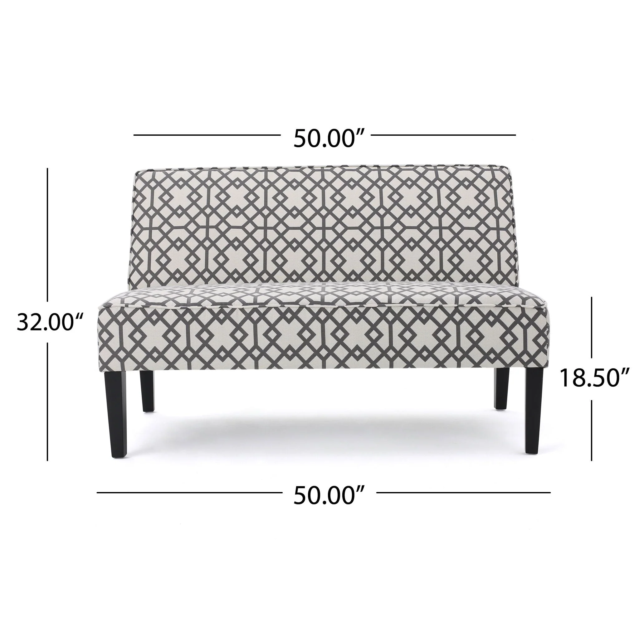 Contemporary Loveseat With Upholstered Fabric And Birch Wood Legs - Gray - Image 4