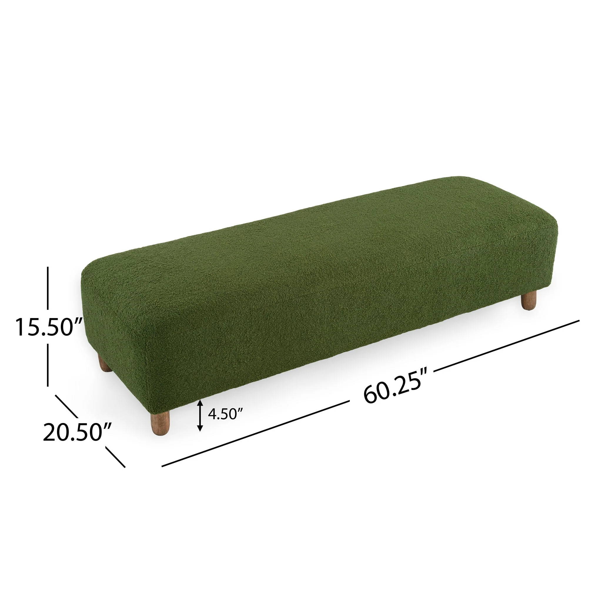 Contemporary Ottoman With Foam Cushion And Durable Upholstery - Image 12