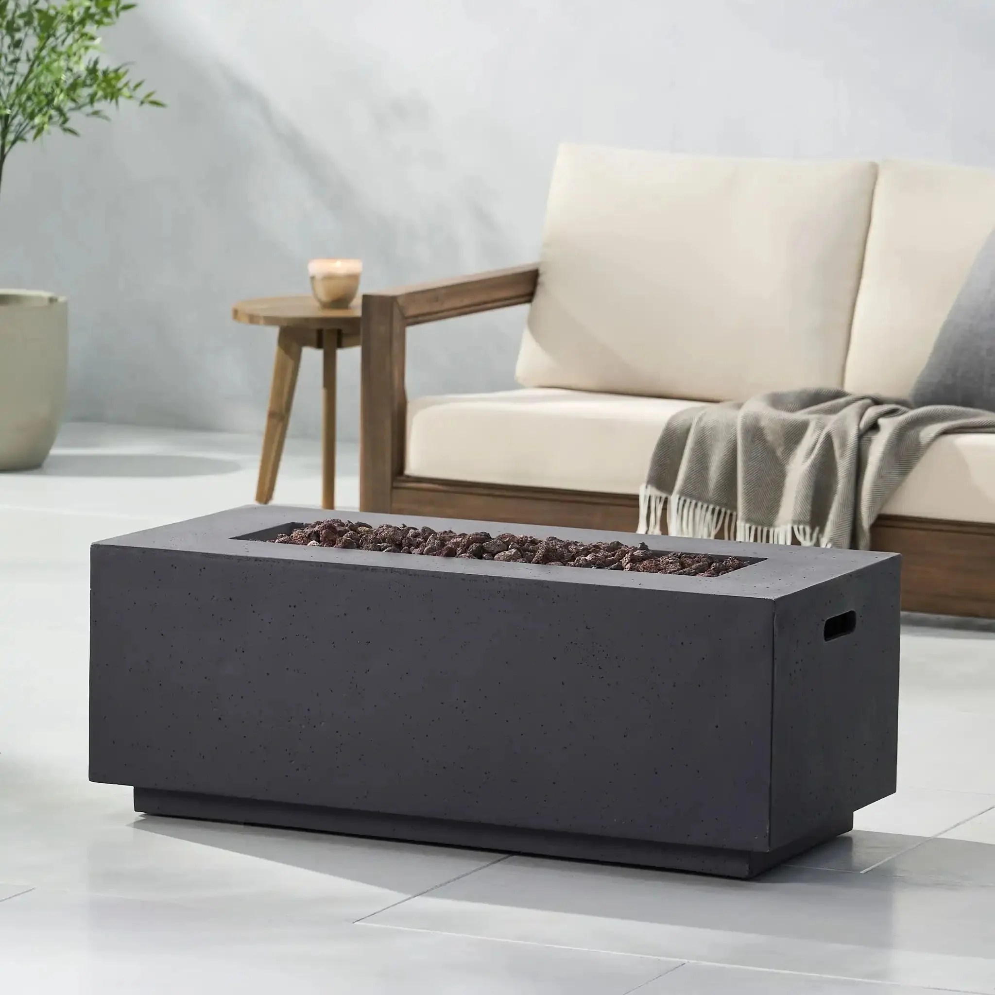Contemporary Outdoor 40,000 Btu Propane Fire Pit - Image 6