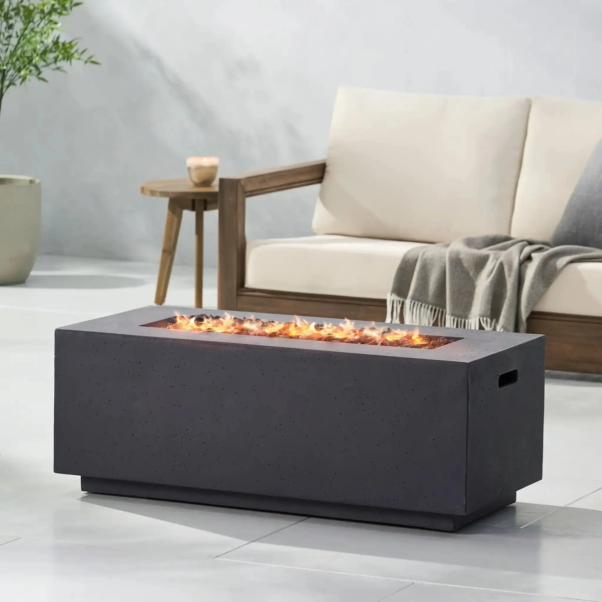 Contemporary Outdoor 40,000 Btu Propane Fire Pit - Image 7