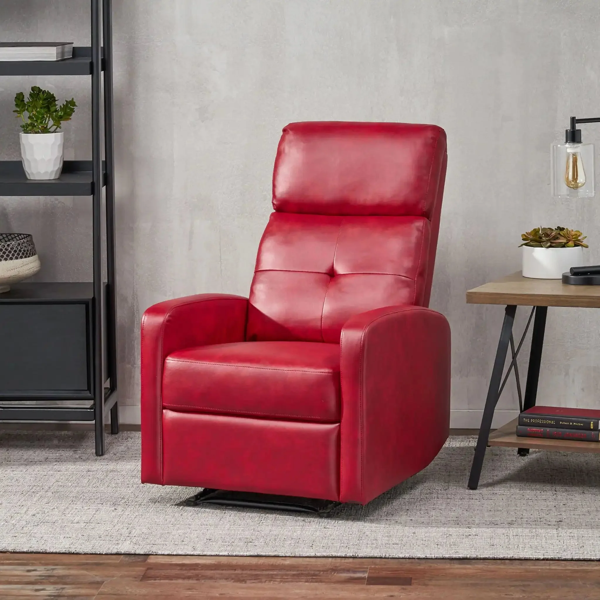 Contemporary Recliner Chair With Push Back Function - Image 2