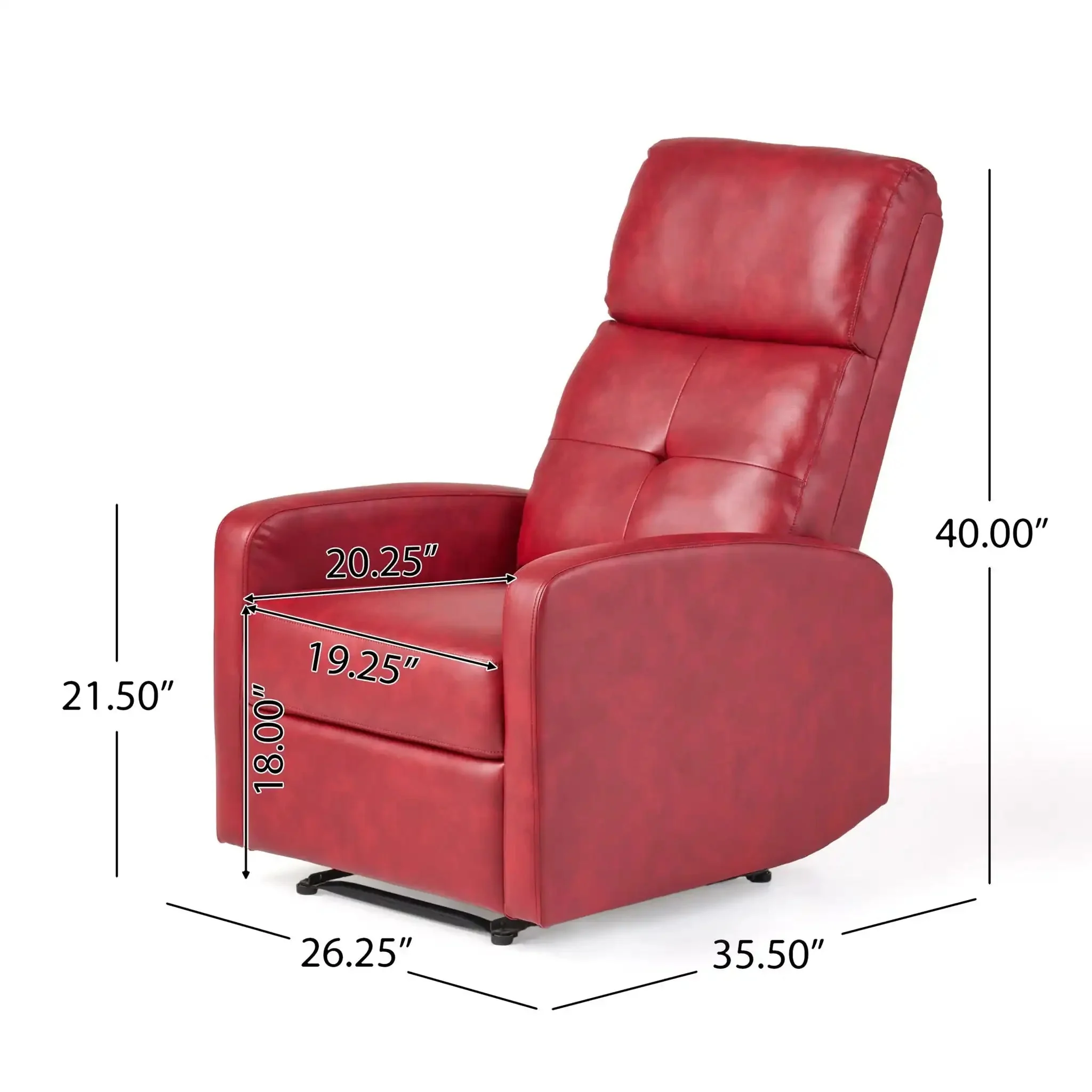 Contemporary Recliner Chair With Push Back Function - Image 3